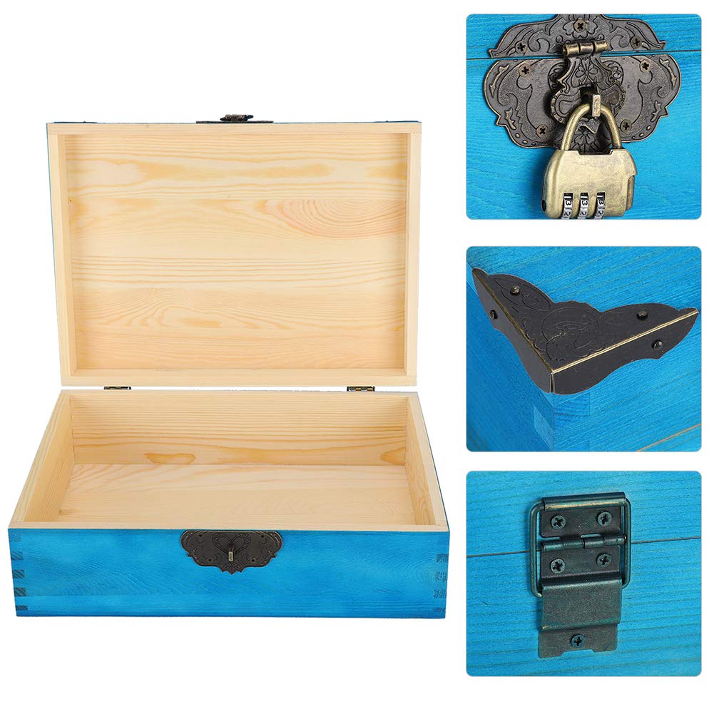 Classic Wooden Desktop Storage Box - Elegant Organizer for Cosmetics, Jewelry & Documents with Lock | Perfect for Home, Office & Travel Use
