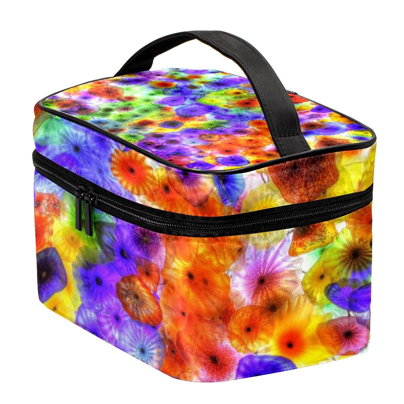 Colorful Jellyfish Makeup Bag - Large Cosmetic Organizer for Travel & Toiletries | Women & Girls