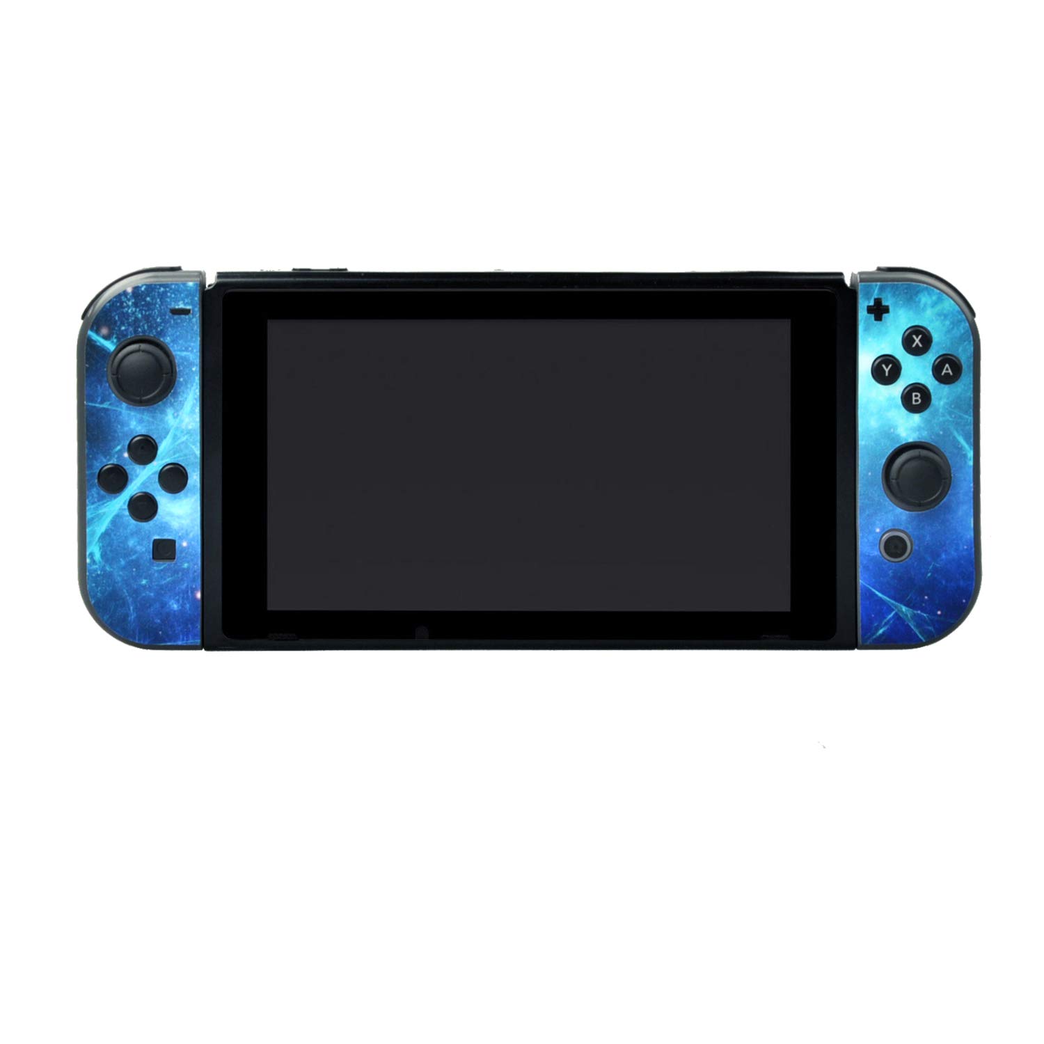 eXtremeRate Blue Galaxy Skin Sticker for Nintendo Switch Console, Joy-Con & Dock with 2 Screen Protectors - Protective Decal for Gaming Accessories | Perfect for Customizing & Protecting Your Switch Setup