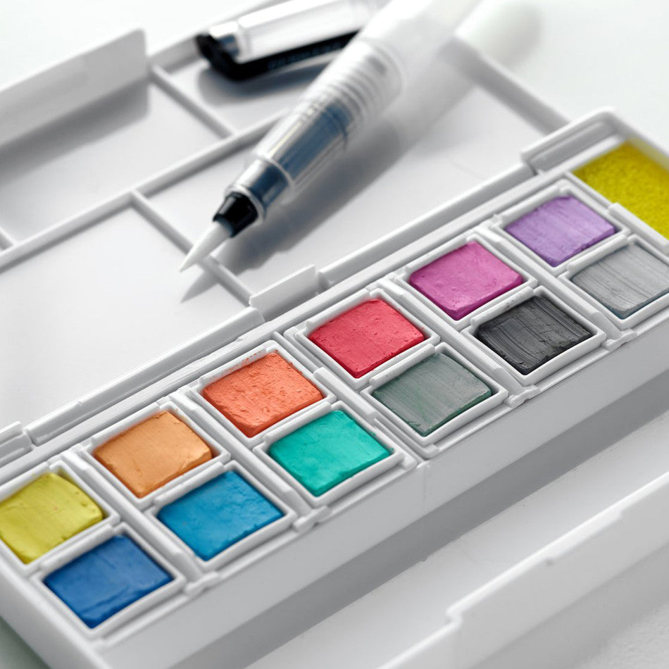 Derwent Pastel Shades Paint Pan Set - 24 Soft Pastel Colors for Artists & Sketching - Perfect for Drawing, Blending & Layering Techniques