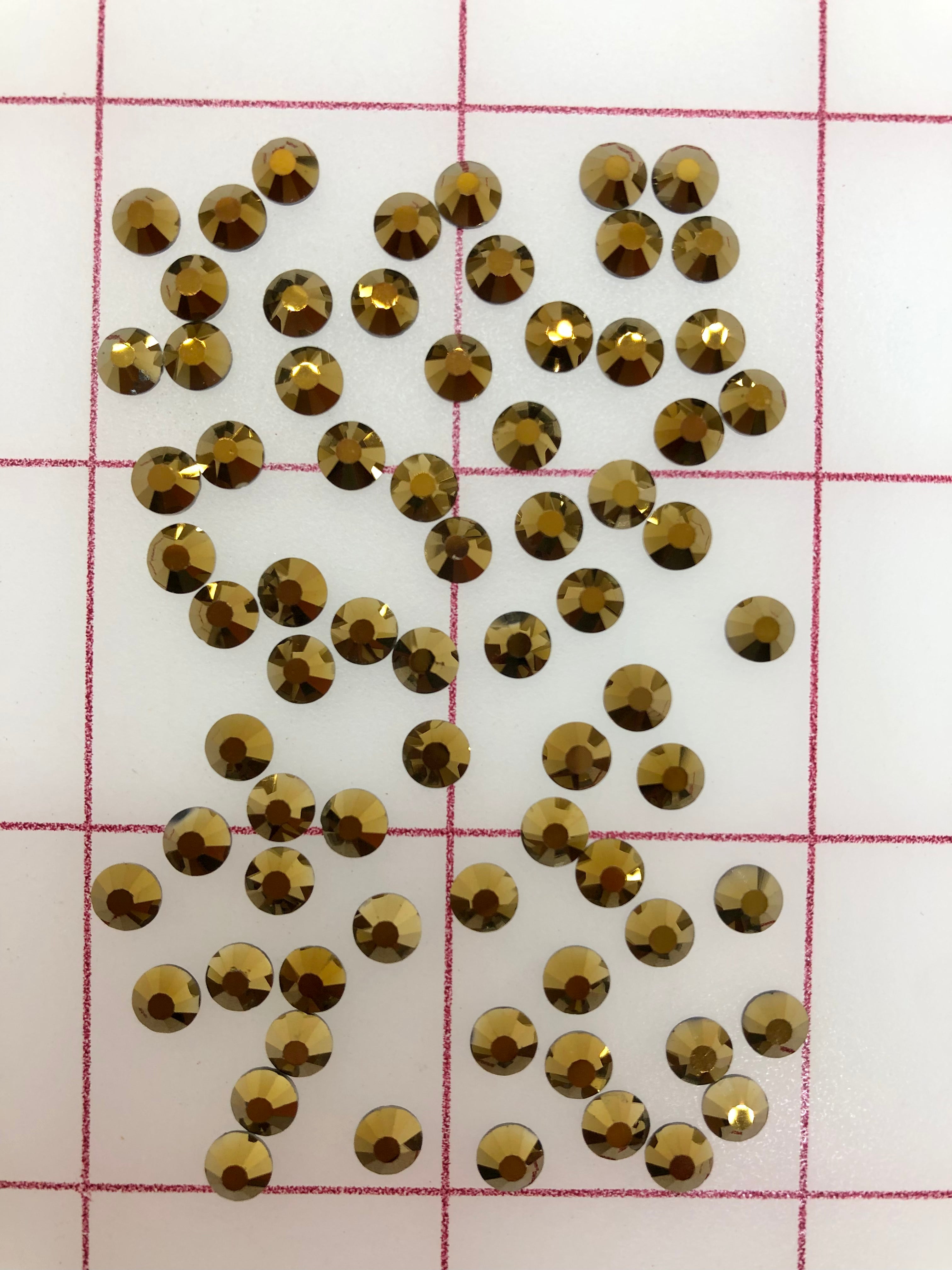 20SS Czech Rhinestones - Bright Cut Gold Flat Back Stones for Jewelry Making, DIY Crafts, and Fashion Accessories