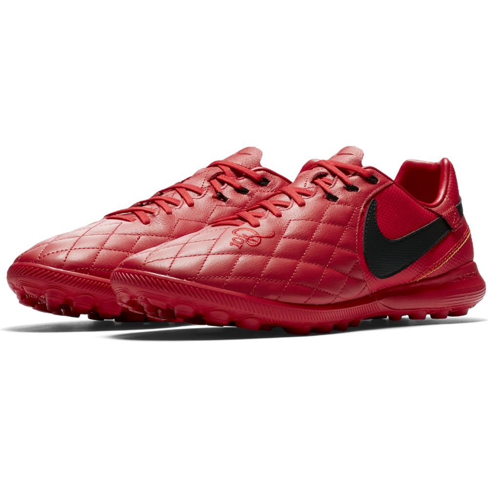 Nike Lunar LegendX 7 Pro 10R TF Turf Soccer Shoes - Men's Artificial Grass Football Cleats in University Red for Indoor & Outdoor Training Matches