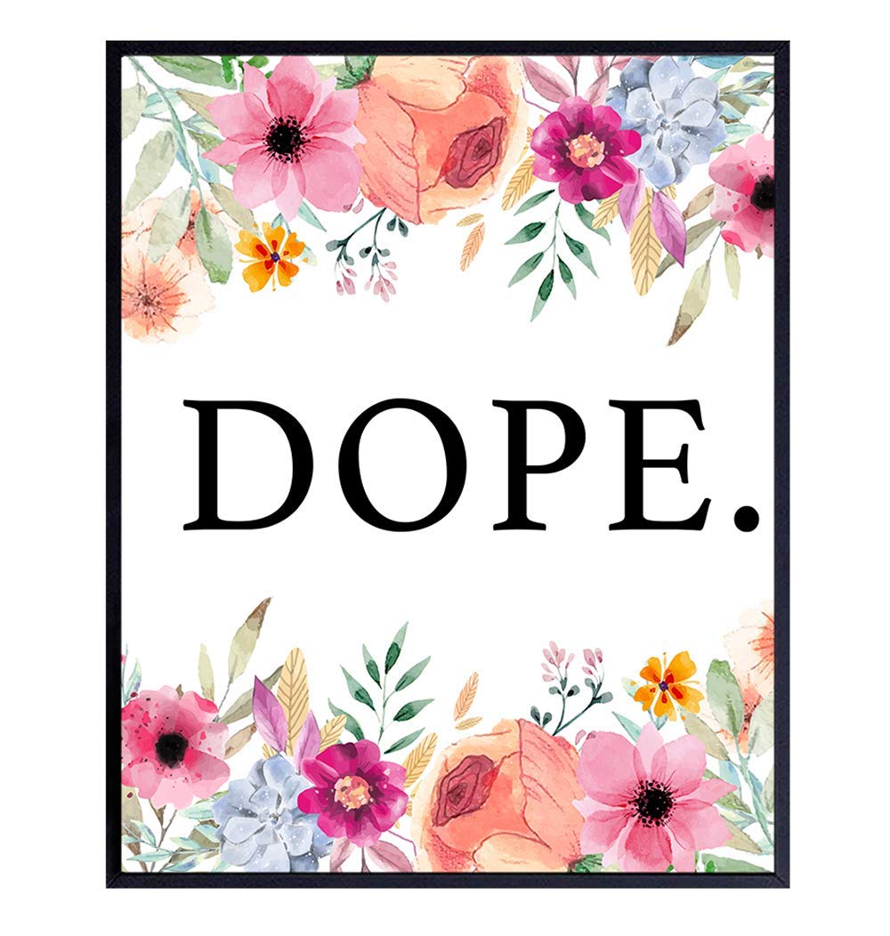 Dope Wall Art Poster - Modern Contemporary Home Decor for Bedroom, Living Room, Office & Dorm - Perfect Gift for Cannabis & 420 Enthusiasts - 8x10 Unframed Print - Ideal for Stoner Aesthetic & Bohemian Spaces