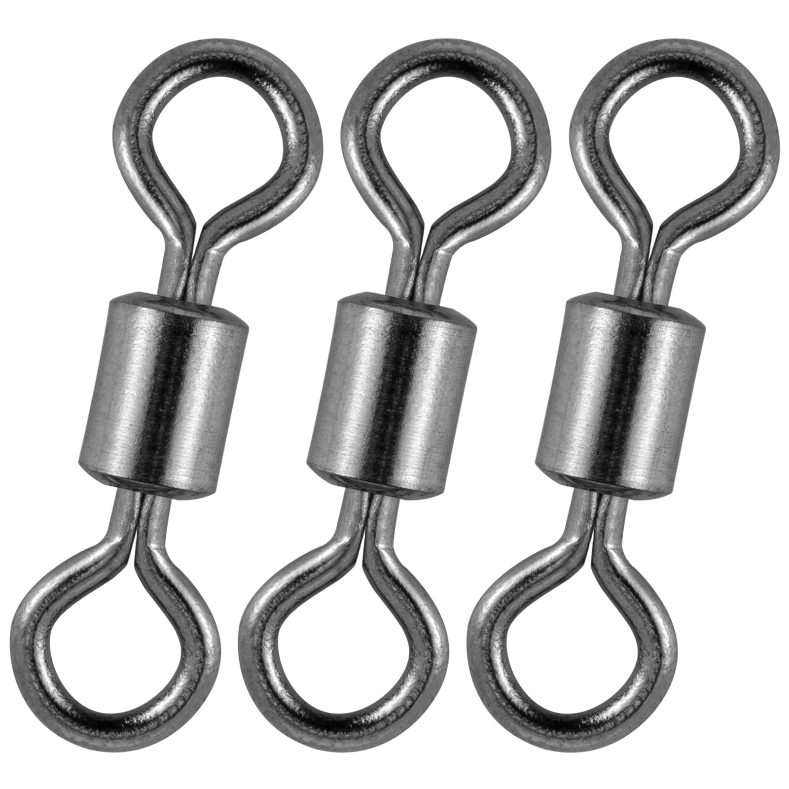 Alwonder Heavy Duty Stainless Steel Fishing Barrel Swivels - 40 to 100 Pack Saltwater Rolling Swivels for Terminal Tackle | Ideal for Deep Sea Fishing, Trolling, and Offshore Angling