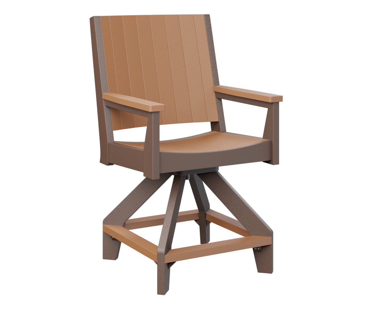 Berlin Gardens Mayhew Swivel Bar Stool - Adjustable Height Counter Chair for Kitchen Island, Breakfast Bar & Home Pub Use