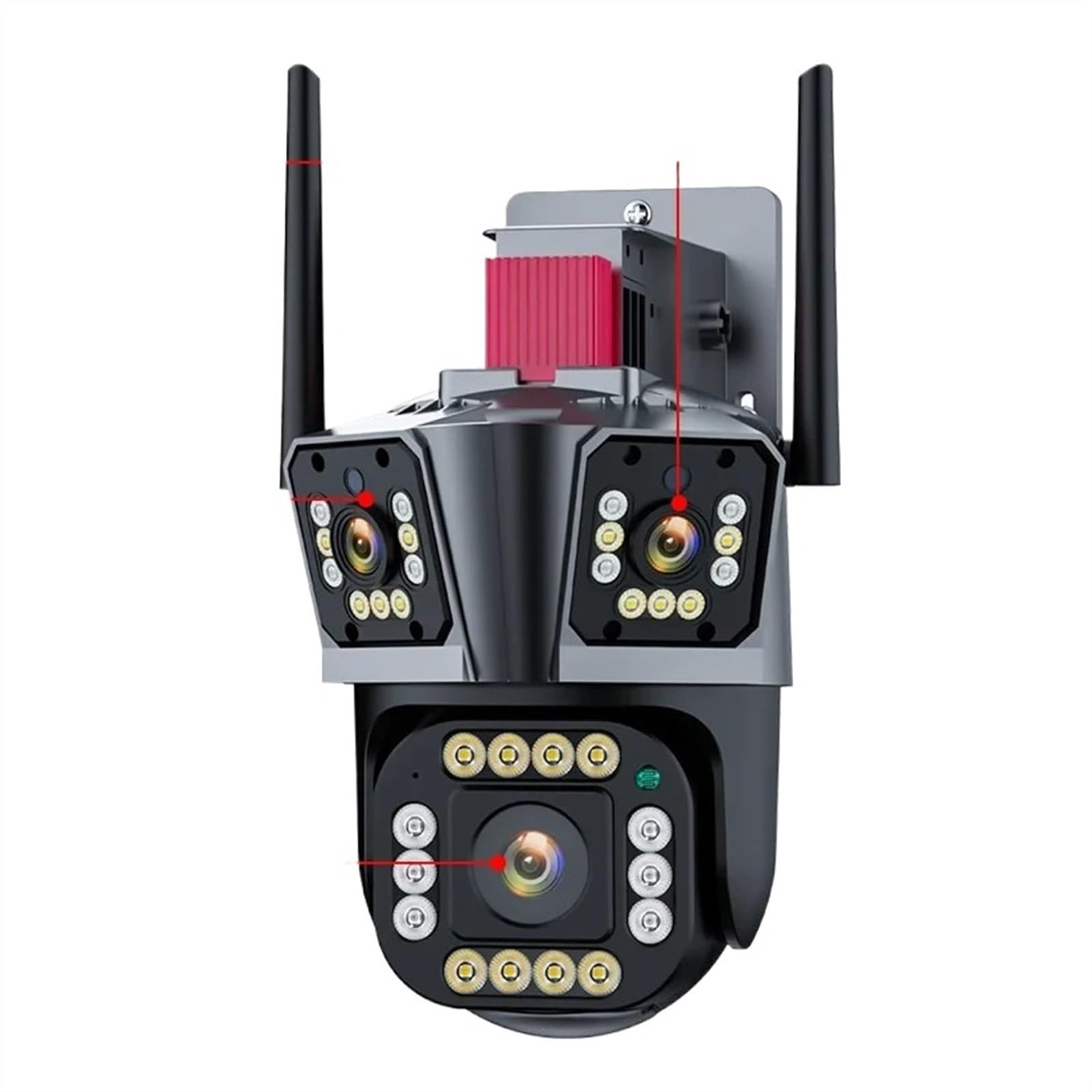12MP 8K Outdoor PTZ Security Camera with Triple Lens, Dual Screens & 10X Zoom | Auto Human Tracking, Waterproof CCTV for Home & Business Surveillance | Ideal for Driveway, Backyard & Perimeter Monitoring (6K 16MP No SD Card Required)
