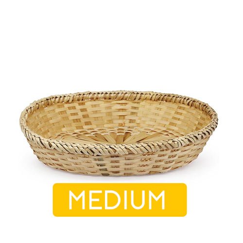 Natural Bamboo Storage Basket Set (3-Pack or 10-Pack) - Medium Size for Home Organization, Kitchen, Bathroom & Nursery Decor | Eco-Friendly Multipurpose Storage Solution