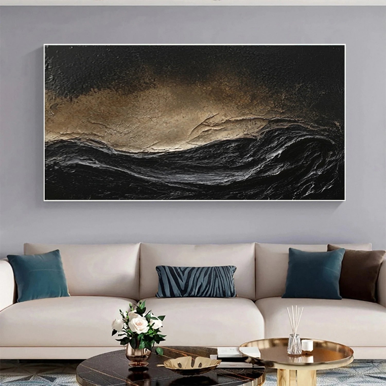 Ocean and Sky Painting #OS 235 - Stunning Seascape Wall Art for Home & Office Decor - Perfect for Living Room, Bedroom or Beach House