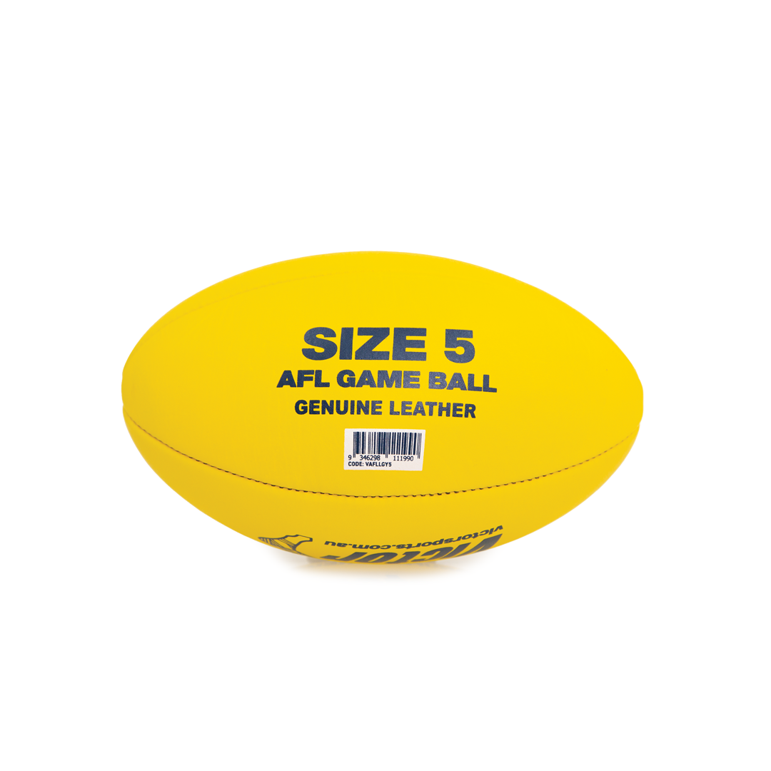 Victor AFL Leather Game Football - Premium Quality Leather for Professional & Amateur Players - Perfect for Training, Matches & Outdoor Sports Activities