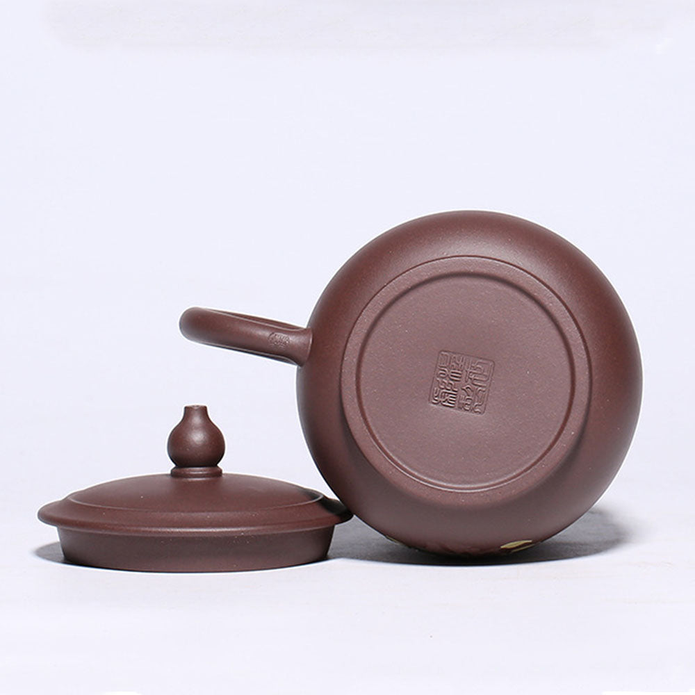 Premium Yixing Purple Clay Teacup for Wealthy Flower Tea - Handcrafted Chinese Ceramic Tea Cup for Gongfu Tea Ceremony, Home & Office Use