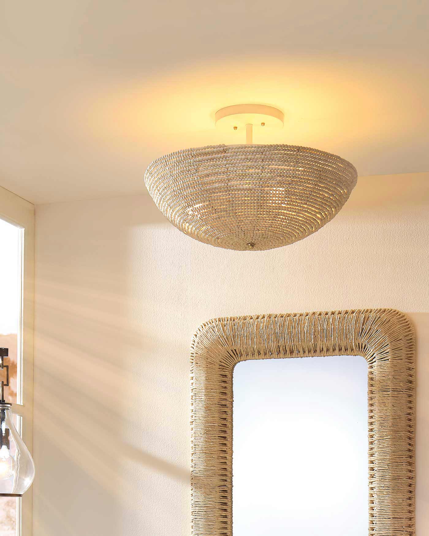 Tsunami Semi Flush Mount Ceiling Light Fixture - Modern LED Lighting for Bedroom, Hallway & Kitchen | Energy Efficient Indoor Home Decor