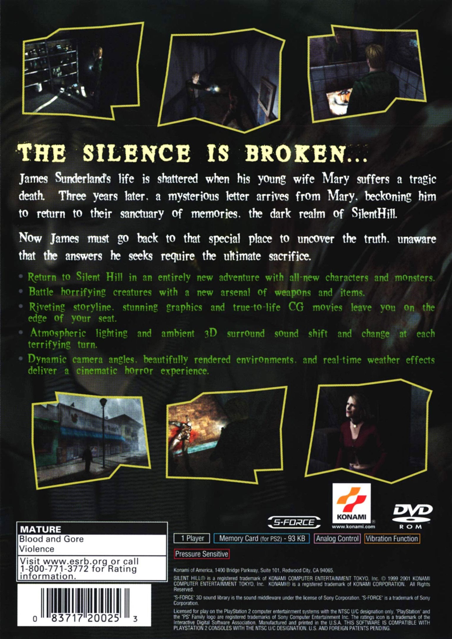Silent Hill 2 PS2 Video Game - Classic Horror Survival Game for PlayStation 2 | Perfect for Retro Gaming Collectors & Horror Fans