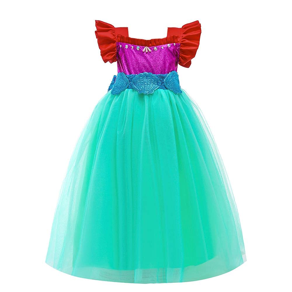Elegant Daisy Princess Mermaid Costume for Toddler Girls - Fancy Dress Up Halloween Birthday Party Outfit | Perfect for Dress-Up Play, Themed Parties & Photo Shoots