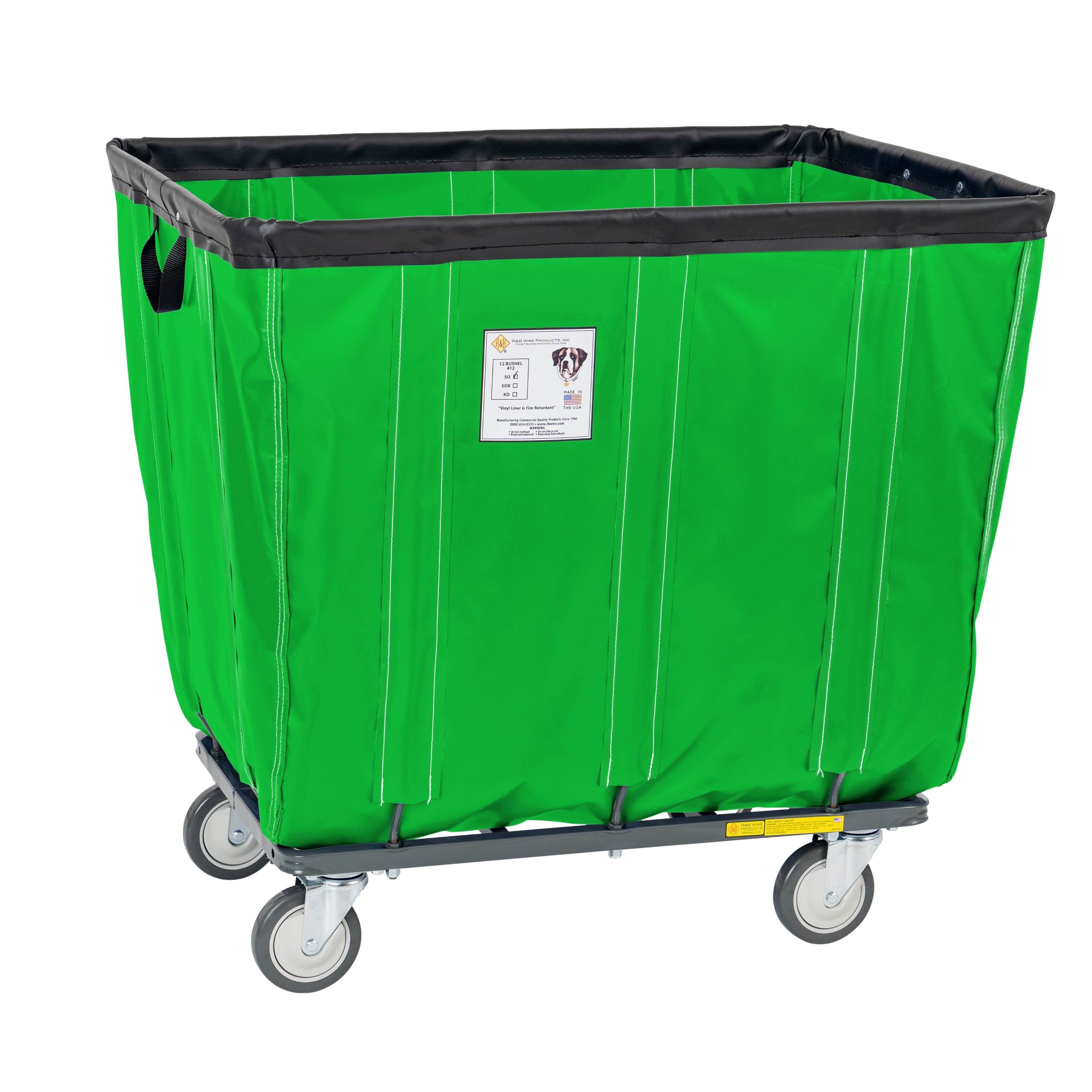 18 Bushel Fully Sewn Vinyl Basket Truck - Durable Storage Basket for Laundry, Groceries & Organization - Perfect for Home, Office & Warehouse Use