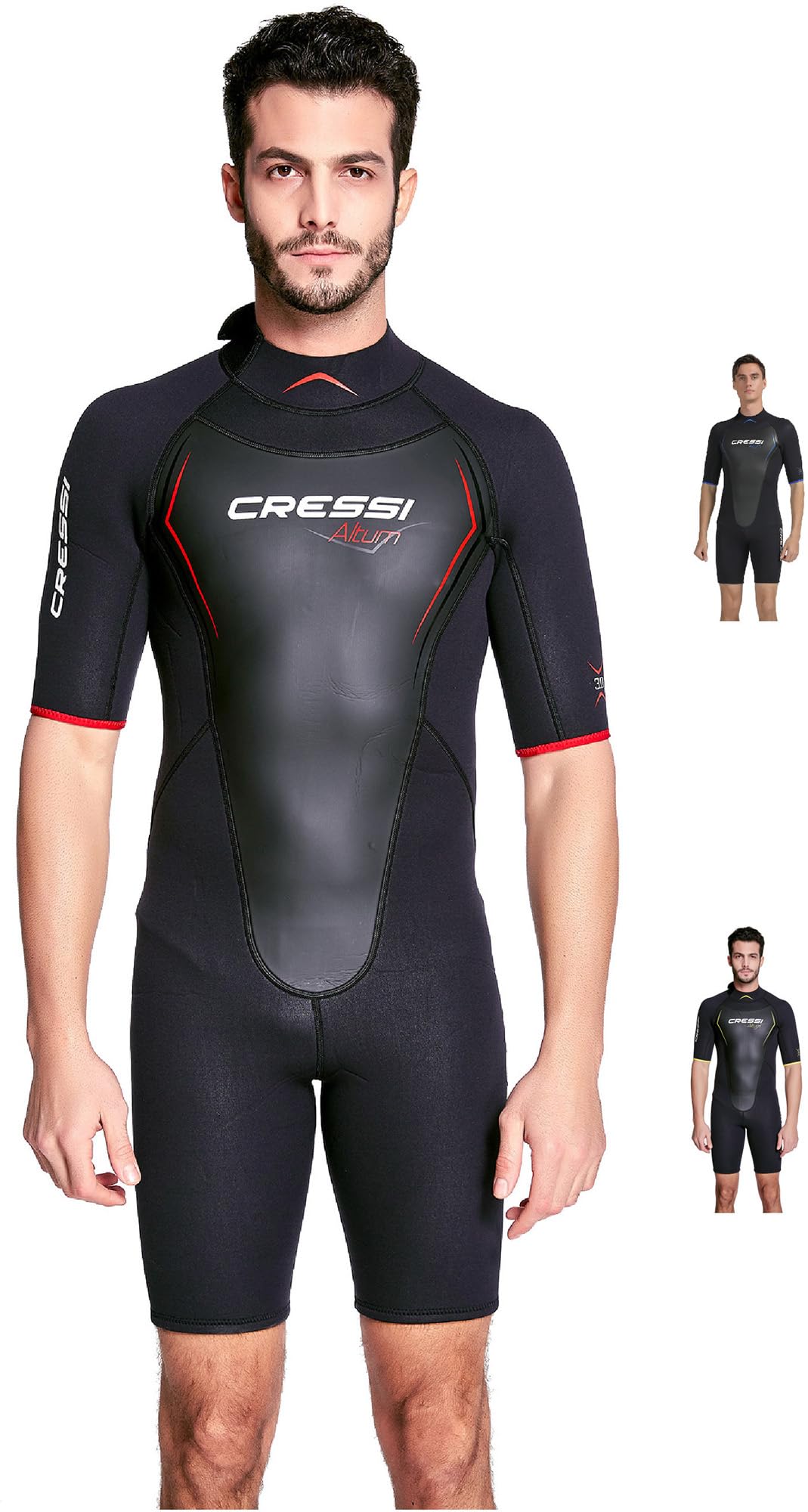 Cressi 3mm Neoprene Shorty Wetsuit for Men & Women - Snorkeling, Scuba Diving & Water Sports - Comfortable & Flexible Thermal Protection