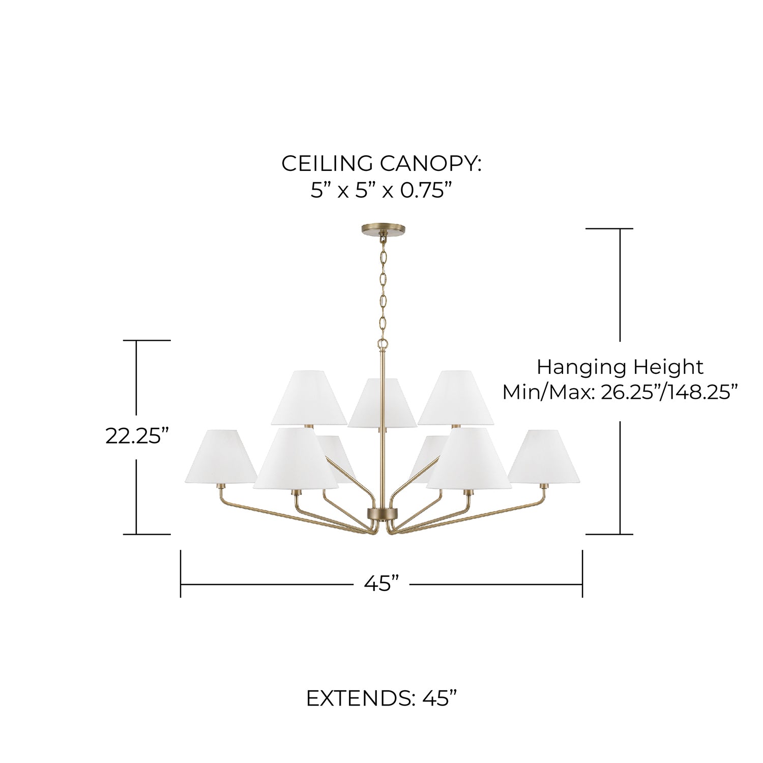 James Chandelier - Elegant Crystal Ceiling Light Fixture for Dining Room, Living Room & Bedroom | Modern Luxury Lighting for Home Decor