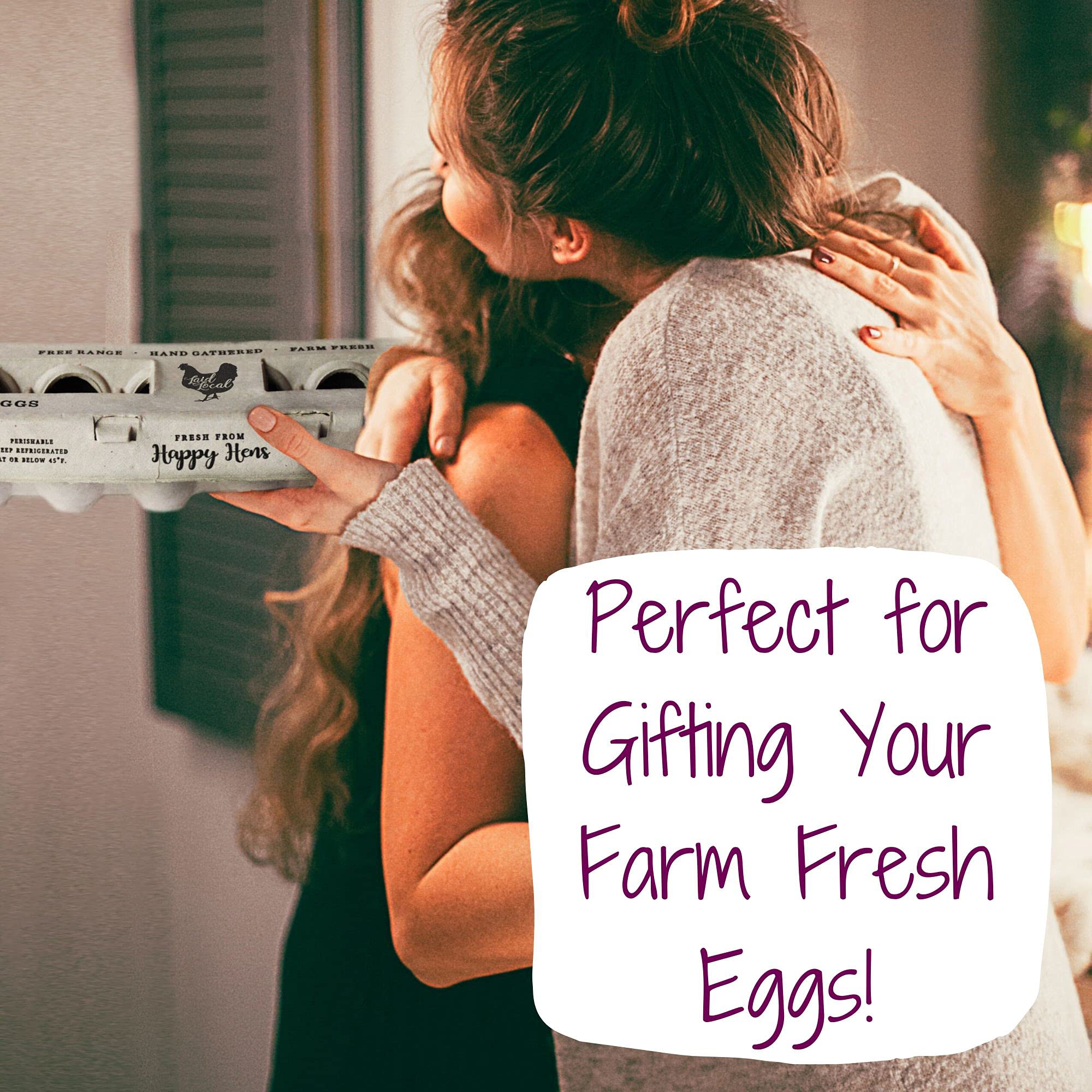 250 Egg Cartons Bulk Pack - Eco-Friendly Recycled Paper Egg Trays for Farm Fresh Eggs, Durable & Reusable XL Chicken Egg Holders with Cute Printed Designs - Perfect for Farmers Markets, Home Poultry & Egg Storage