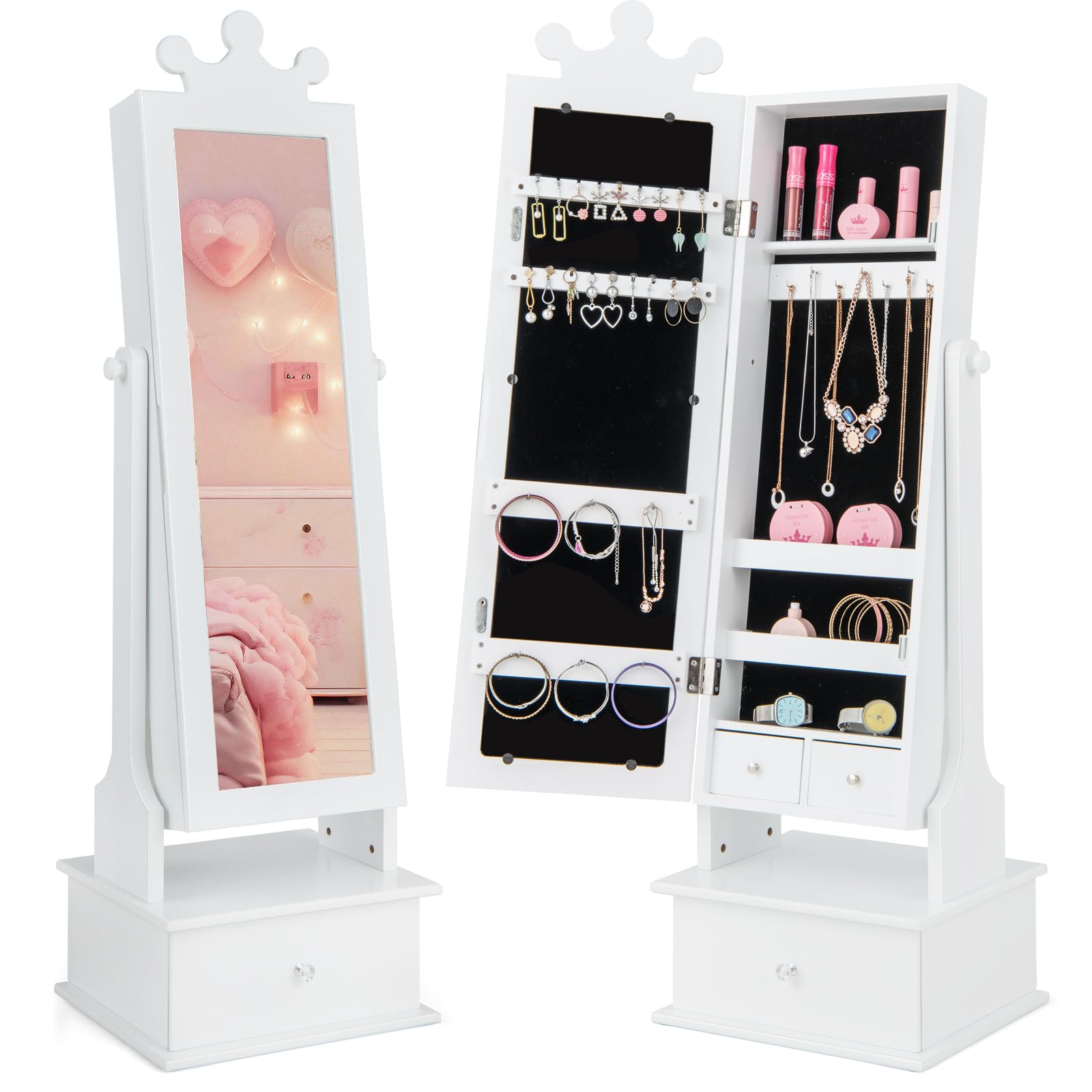 Charmaid Kids Jewelry Cabinet with Mirror - 44.5