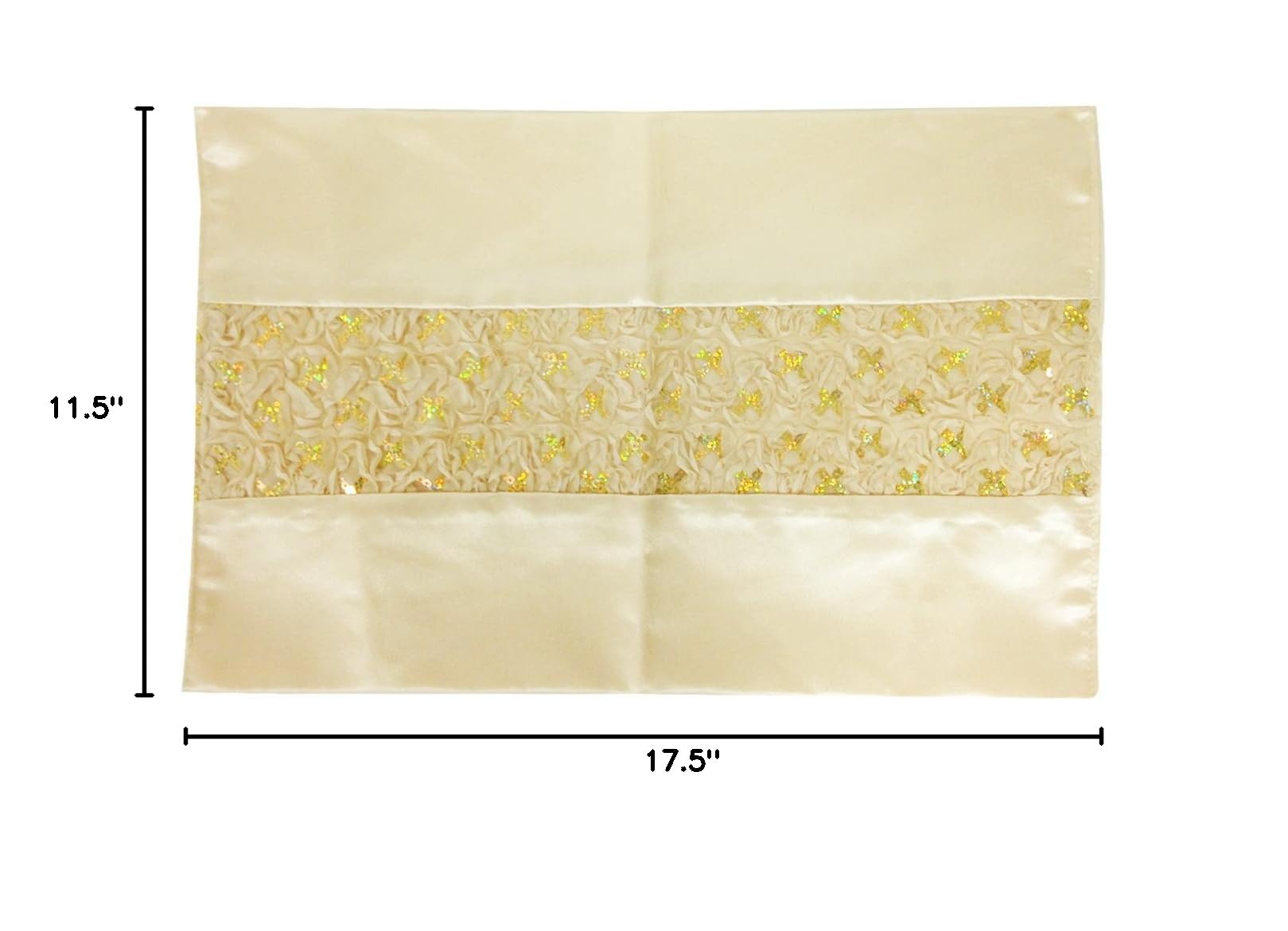 Wrapables Champagne Sequined Placemats Set of 4 - Elegant Glitter Table Mats for Dining, Parties & Holiday Decor - Perfect for Weddings, Christmas & Special Occasions