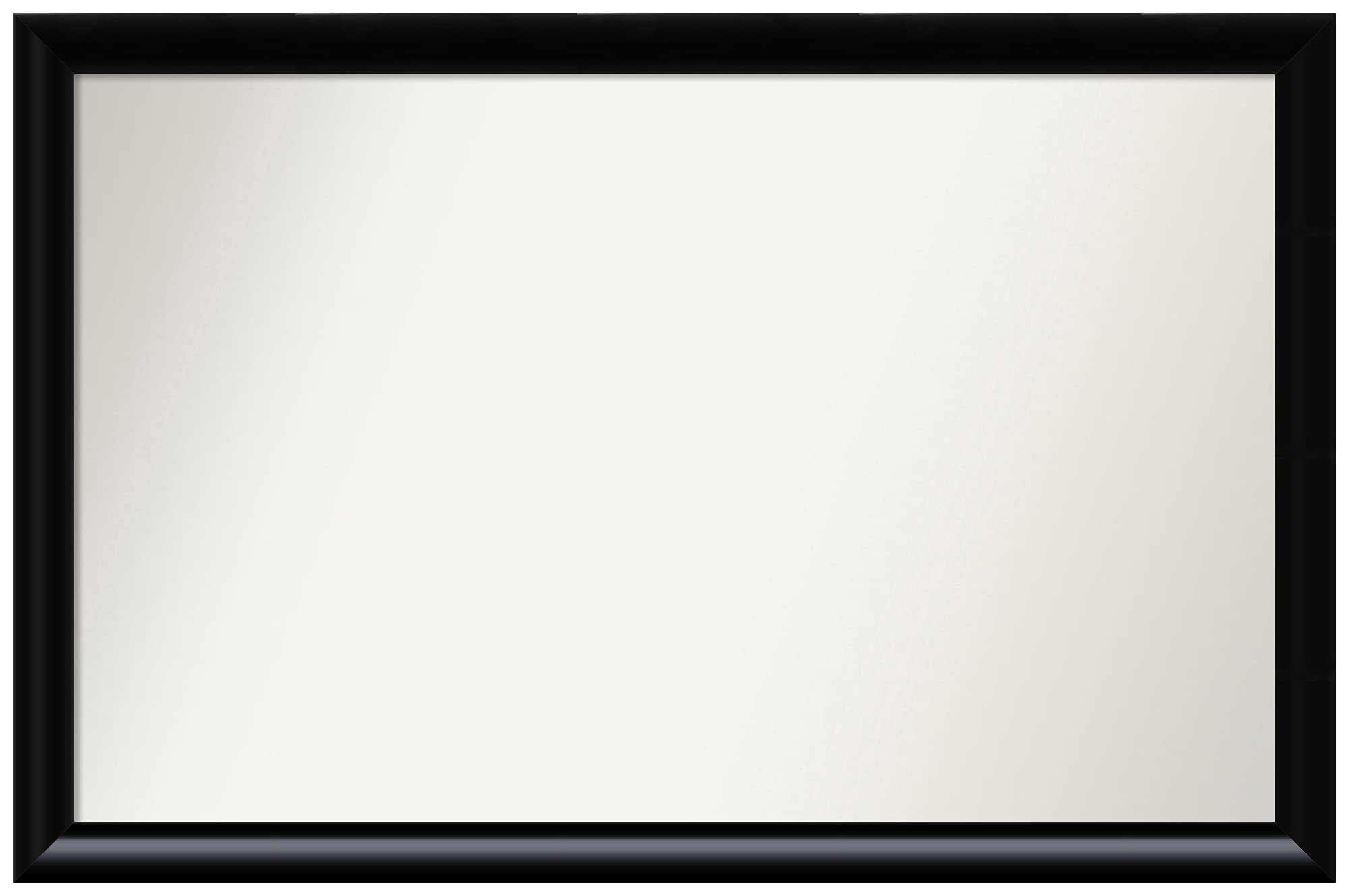 Amanti Art Non-Beveled Custom Wall Mirror 25x38 Inches - Steinway Black Scoop Frame - Bathroom, Living Room, Bedroom Decor - Various Sizes Available