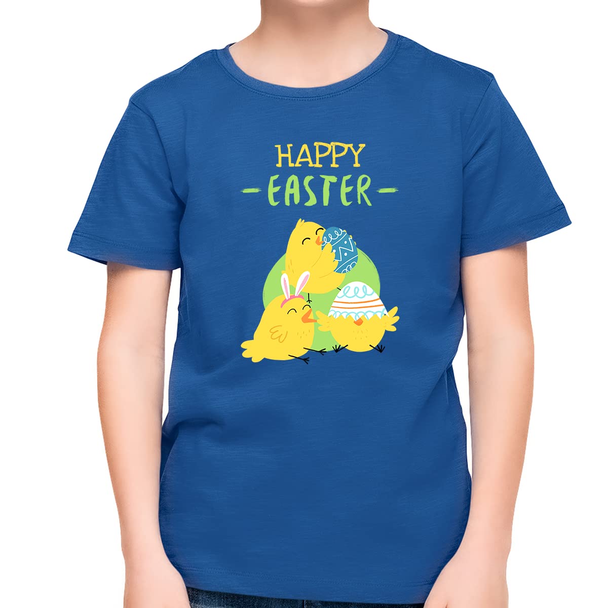 Fire Fit Designs Happy Easter Shirts for Toddler Boys - Cute Chicks Print Easter Tee for Kids | Perfect for Easter Egg Hunts, Family Photos & Spring Celebrations