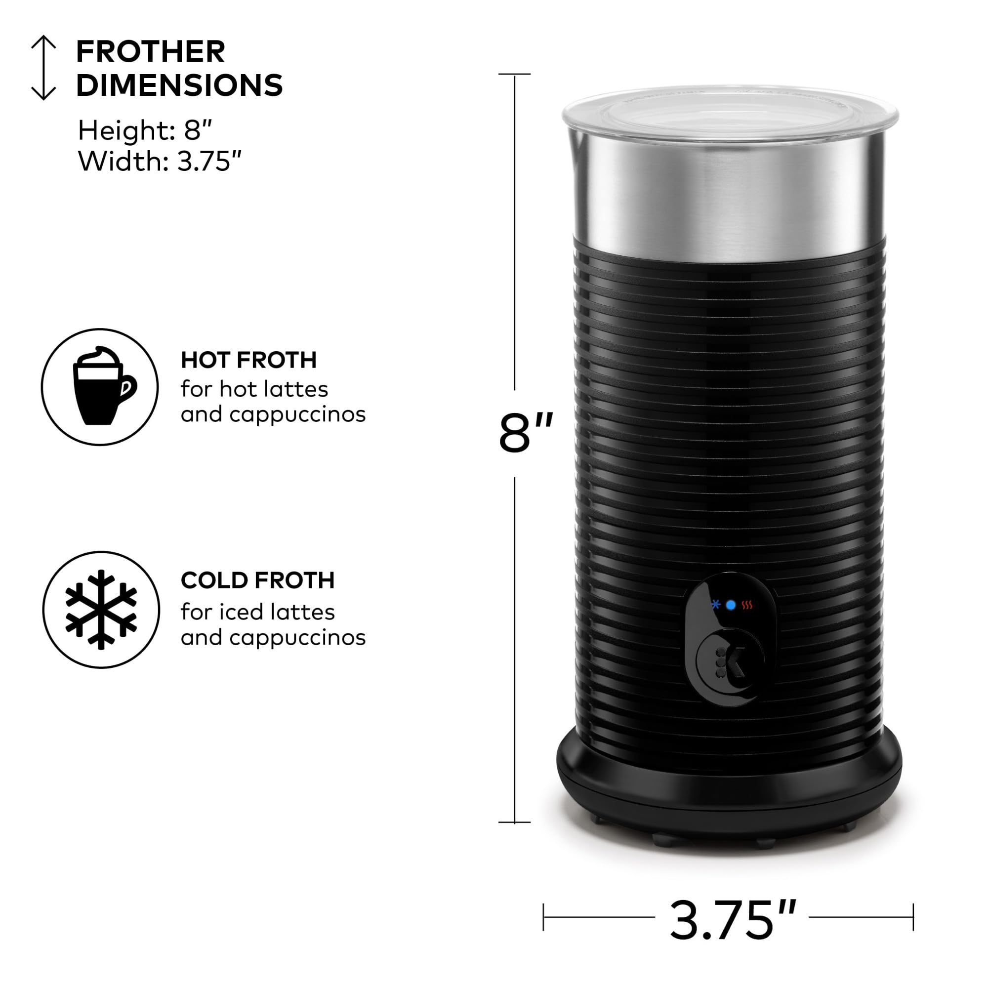 Keurig K-Café Barista Bar Single Serve Coffee Maker with Milk Frother - 3 Brew Sizes, Hot & Iced Coffee, 2oz Espresso Shot - Perfect for Home, Office & Small Cafés (Black)