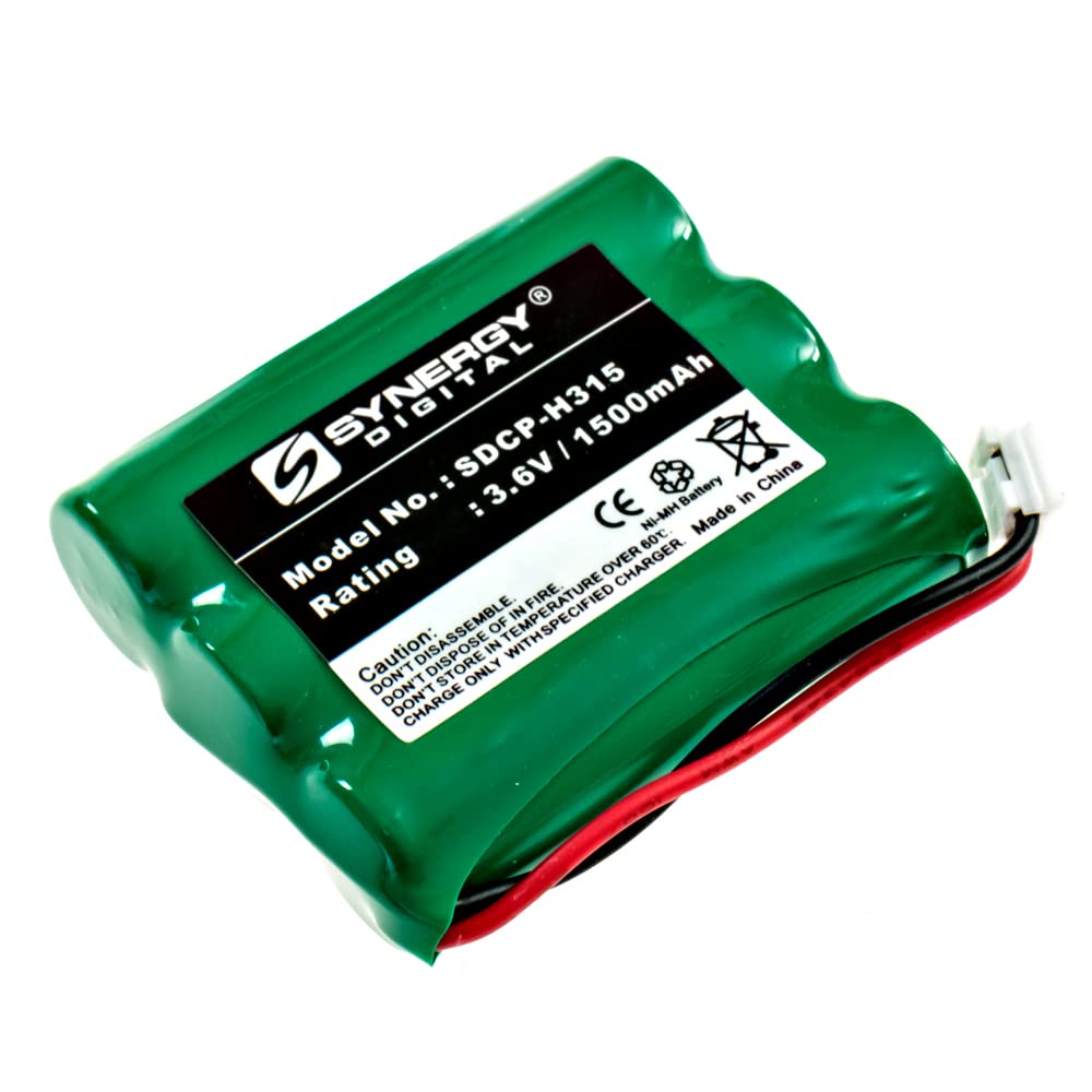 Synergy Digital Rechargeable Ni-MH 3.6V 1500mAh Cordless Phone Batteries - 3 Pack | Compatible with Radio Shack ET-3504 & Similar Models | Perfect for Home/Office Cordless Phones & Long-Lasting Power Replacement