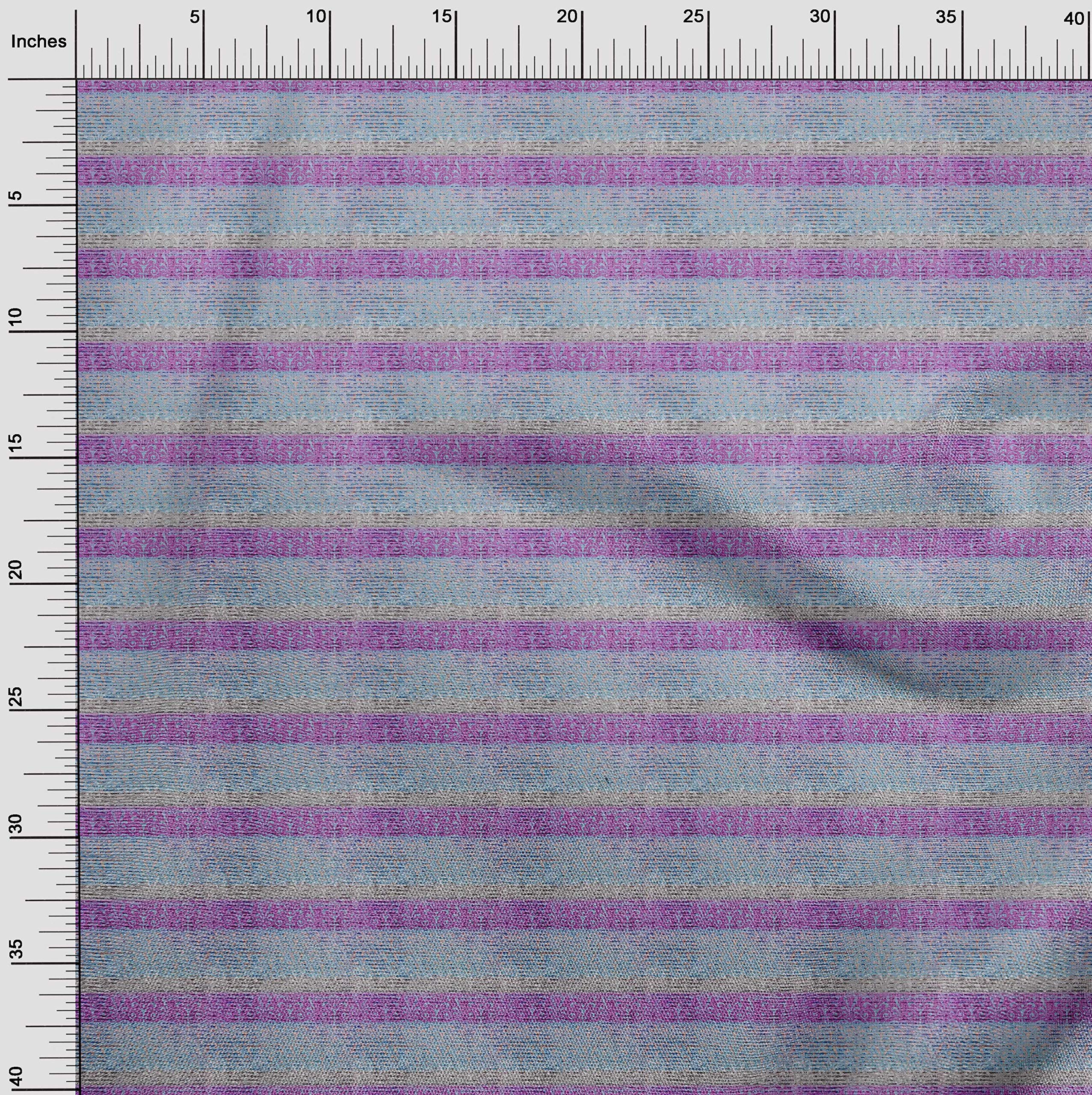 oneOone Cotton Poplin Pink Floral Textured Dress Fabric - 42 Inch Wide by The Yard | Perfect for Summer Dresses, Skirts & DIY Sewing Projects