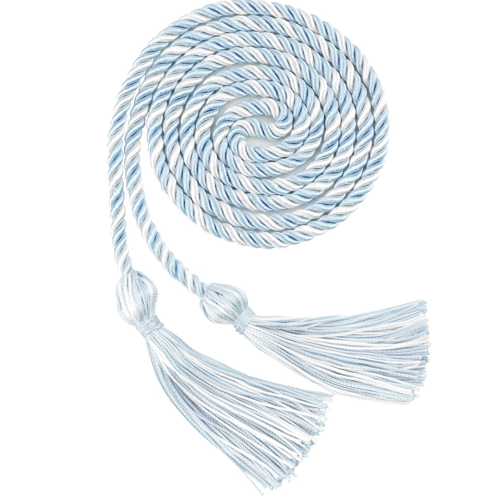 2025 Graduation Honor Cords - Light Blue & White Academic Achievement Cords with Tassel | Perfect for High School & College Graduation Ceremonies, Commencement Decorations & Student Recognition