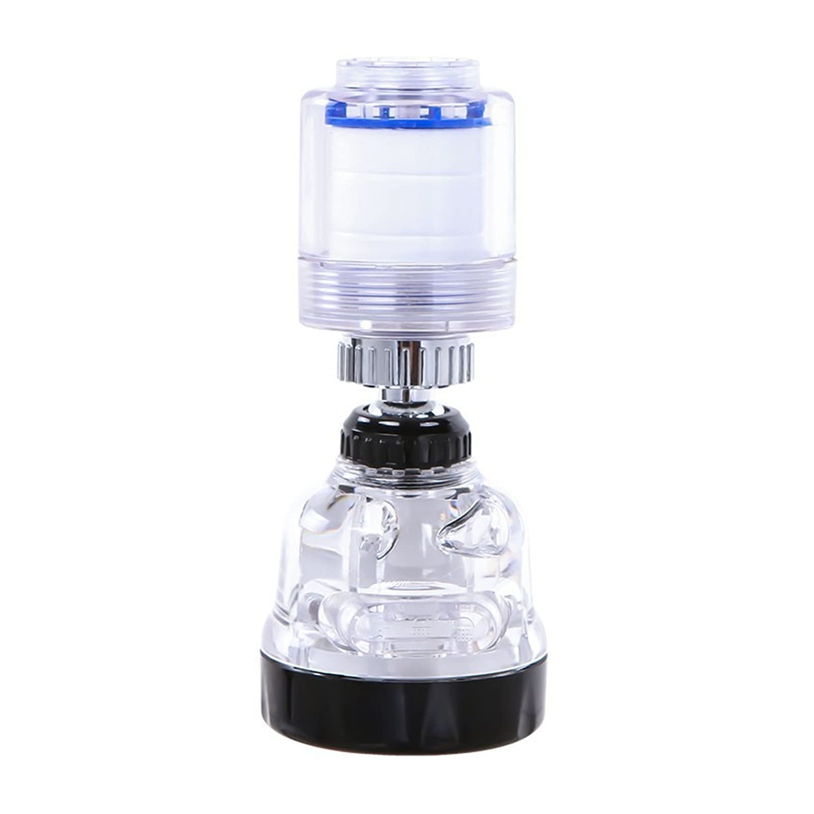 LQAUTO Adjustable Faucet Water Filter - Kitchen Tap Water Purifier with Splash-Proof Design, Water Saving Rotatable Shower Head Diffuser - Perfect for Home Kitchen Sink, RV, and Outdoor Use (Filter Kit 2)