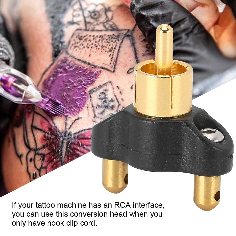 Professional Alloy Tattoo Machine Clip Cord Conversion Head - Universal Tattoo Gun Adapter for Coil & Rotary Machines | Perfect for Tattoo Artists & Studio Use