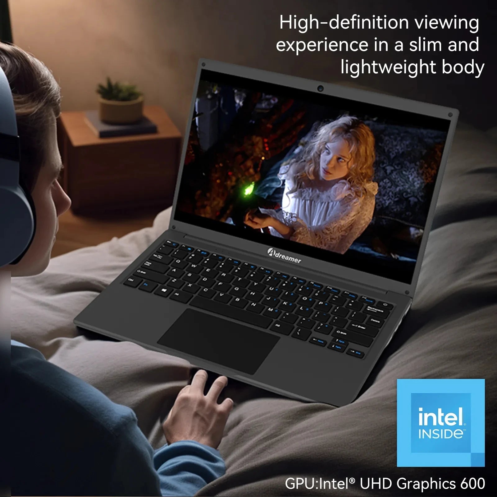 Dreamer 14 Inch Intel Celeron 3350 Laptop - Lightweight & Portable Notebook for Students, Business & Travel | Fast Performance for Work & Entertainment