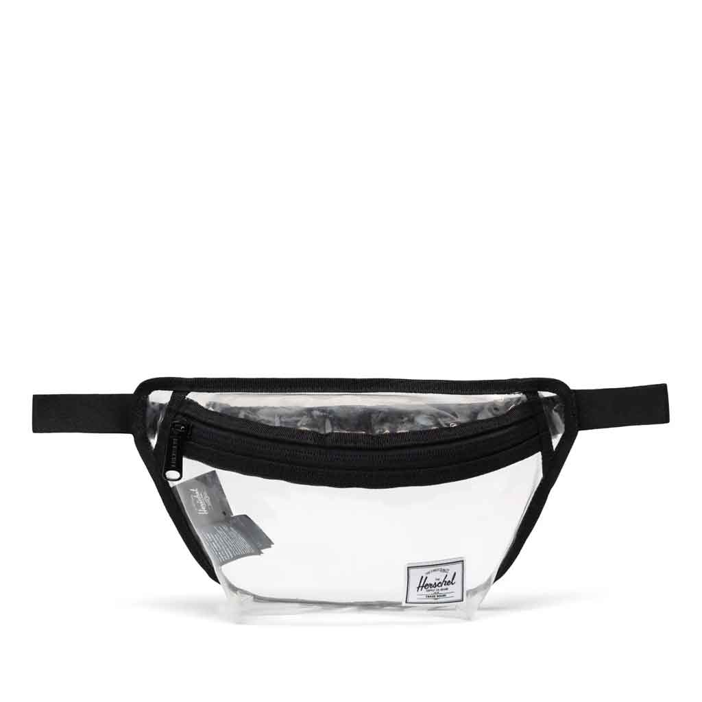 Herschel Classic Hip Pack Waist Bag - Clear/Black Waterproof & Lightweight for Travel, Hiking, and Everyday Use