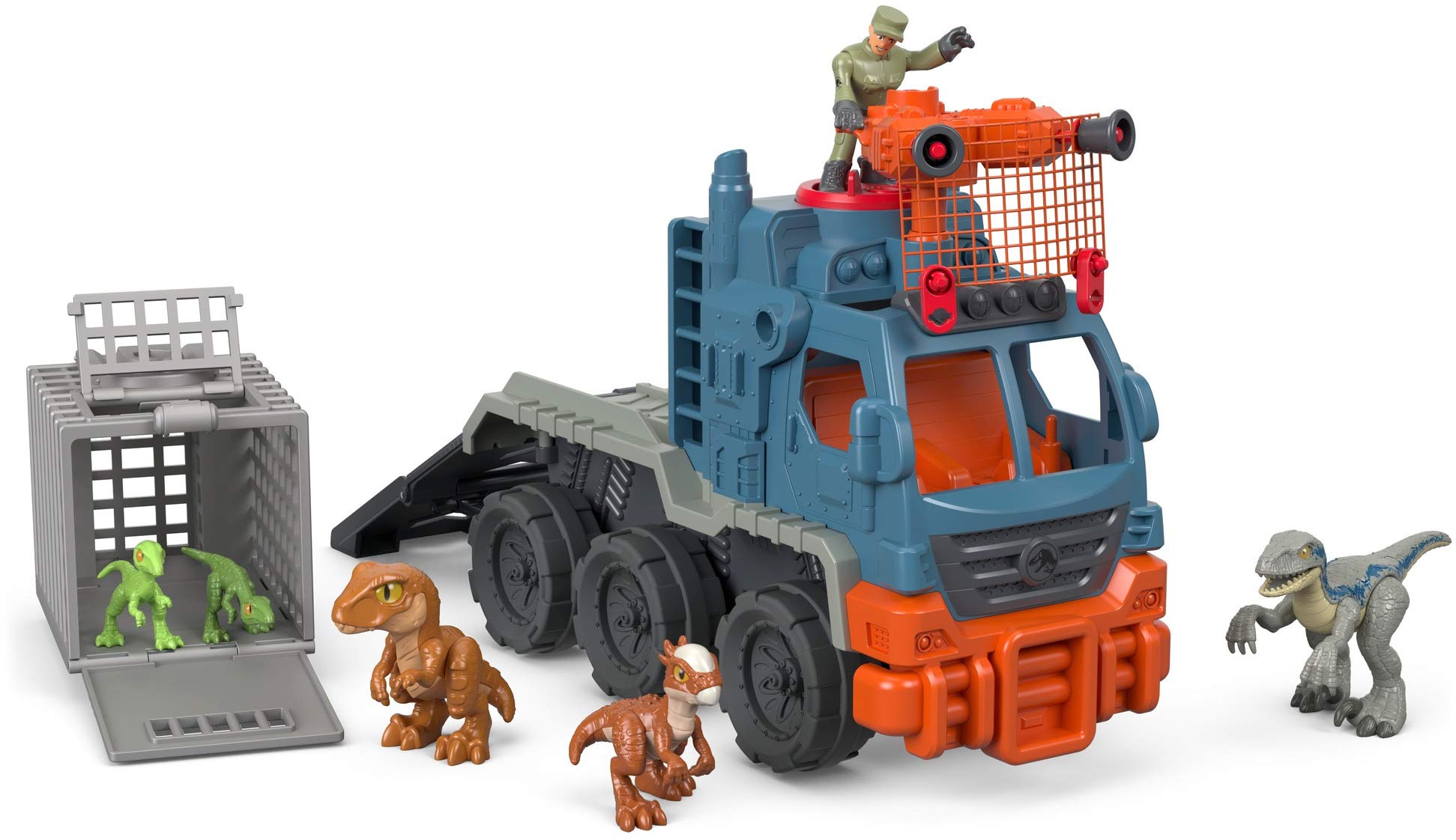 Fisher-Price Imaginext Jurassic World Dinosaur Hauler Toy Truck with 2 Action Figures - STEM Learning Dinosaur Playset for Kids Ages 3+ | Perfect for Birthday Gifts & Pretend Play Adventures