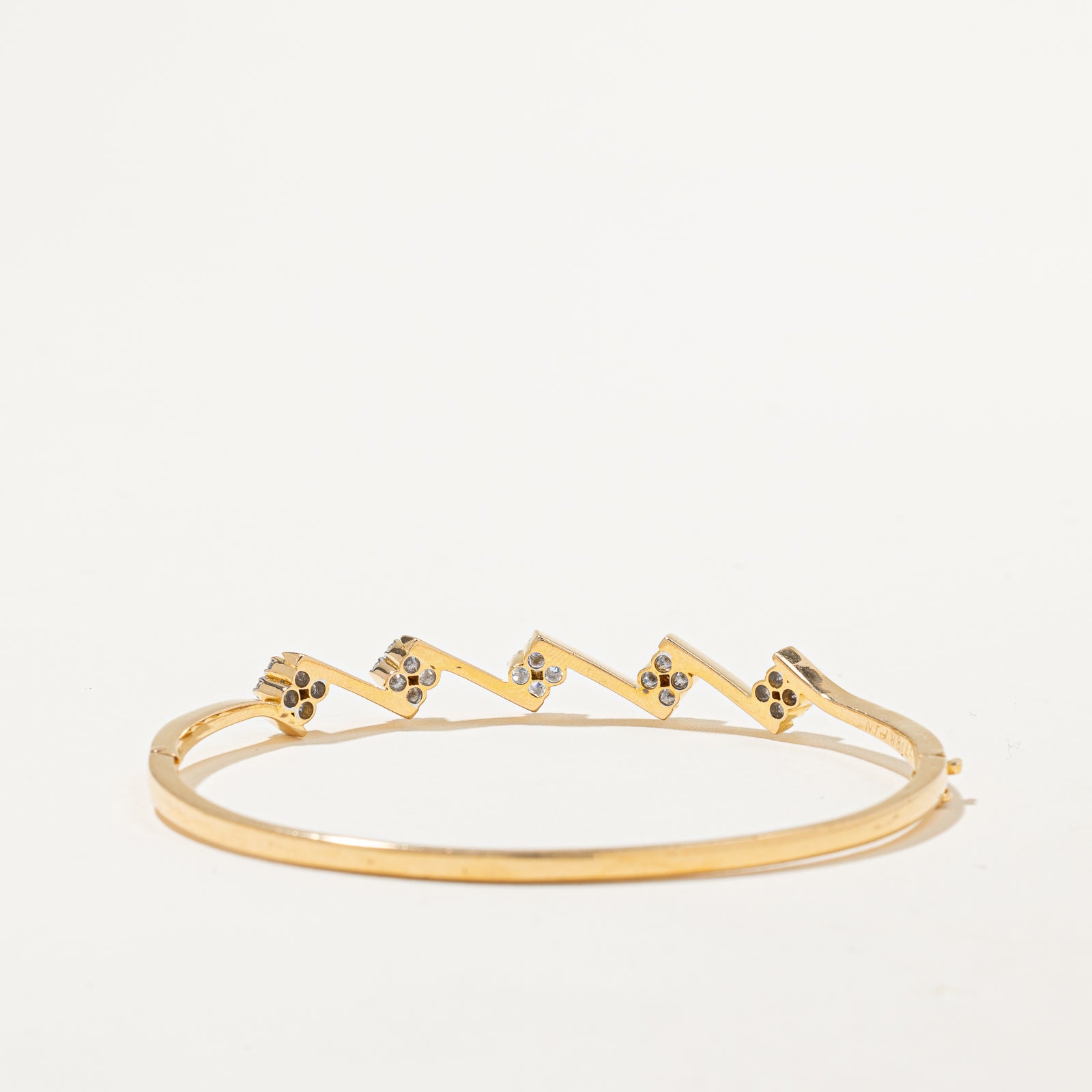 0.37ctw Diamond Bangle Bracelet for Women | 7-Inch Adjustable Luxury Jewelry | Perfect for Weddings, Anniversaries & Special Occasions