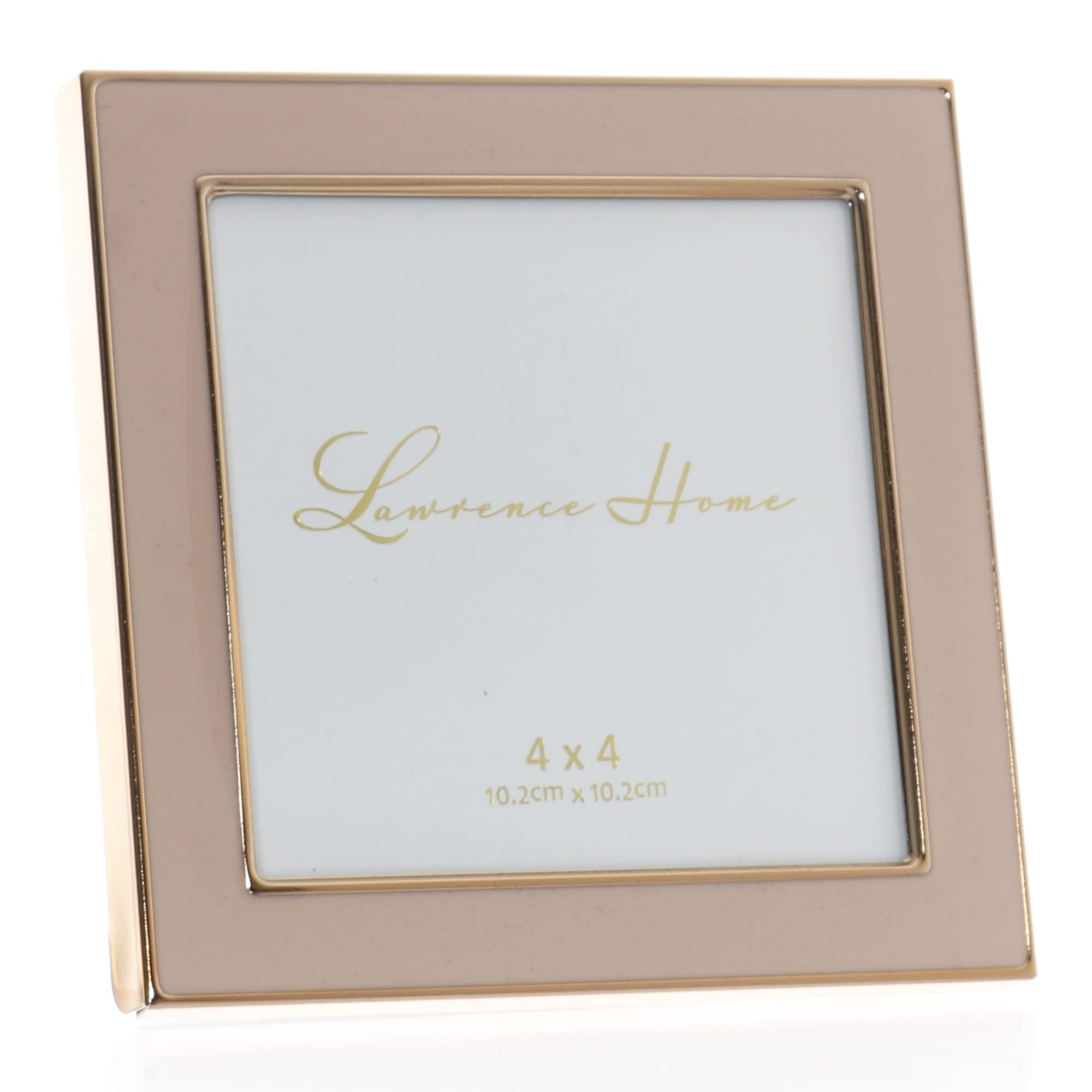 Lawrence Frames 4x4 Inch Pink Metal and Enamel Picture Frame - Elegant Wall or Tabletop Display for Photos, Artwork, and Memories - Perfect for Home, Office, and Gift Giving