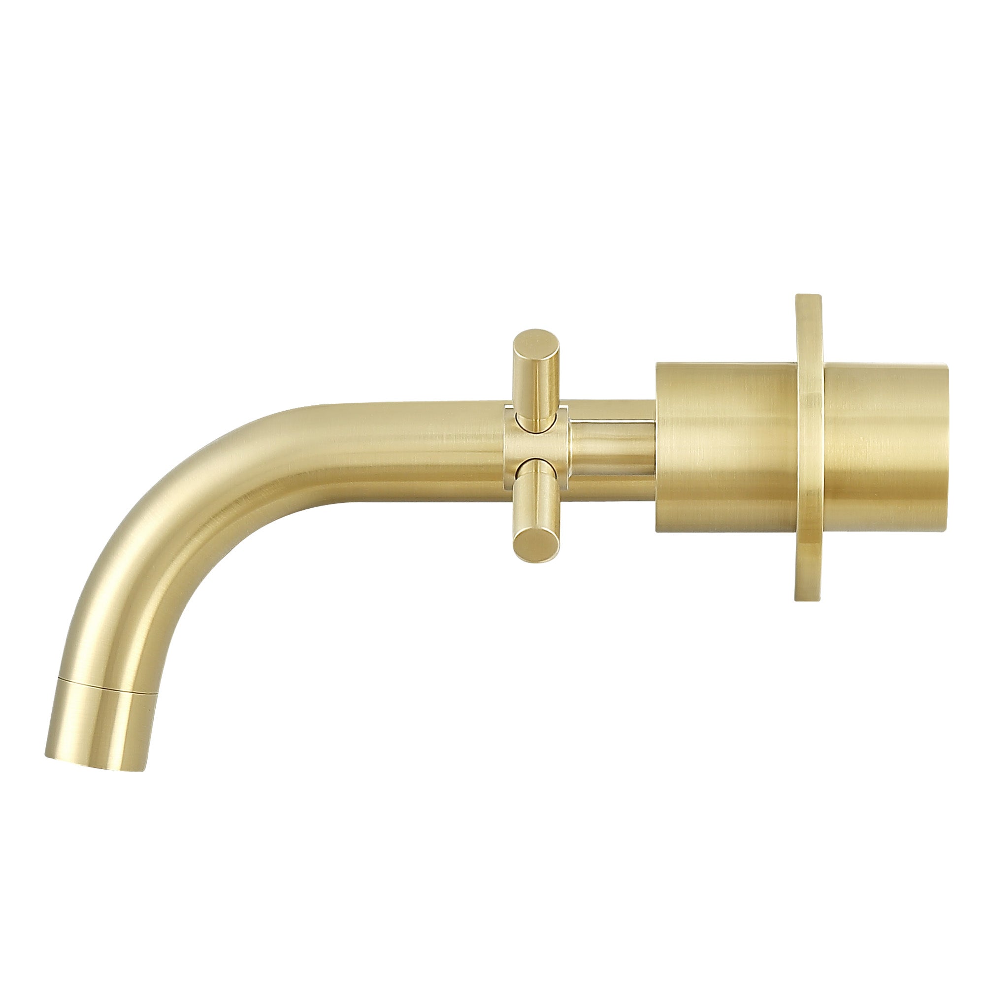 Ancona Prima Two Handle Wall Mounted Bathroom Faucet - Brushed Champagne Gold Finish for Modern Vanities | Perfect for Powder Rooms, Master Baths & Spa-Style Retreats