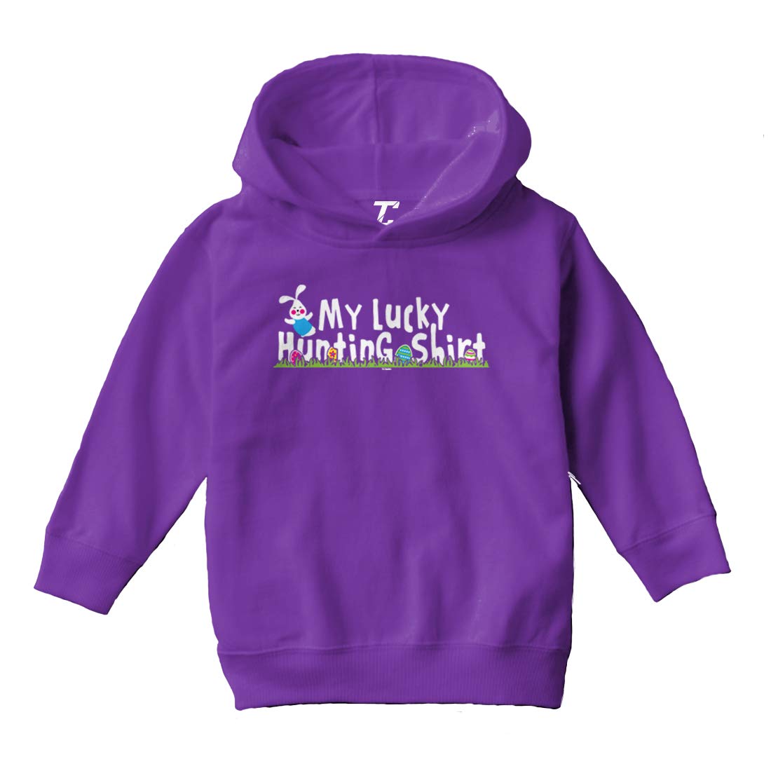 Tcombo My Lucky Hunting Shirt - Easter Egg Cute Toddler & Youth Fleece Hoodie for Boys & Girls - Warm Outdoor Hunting & Easter Celebration Outfit