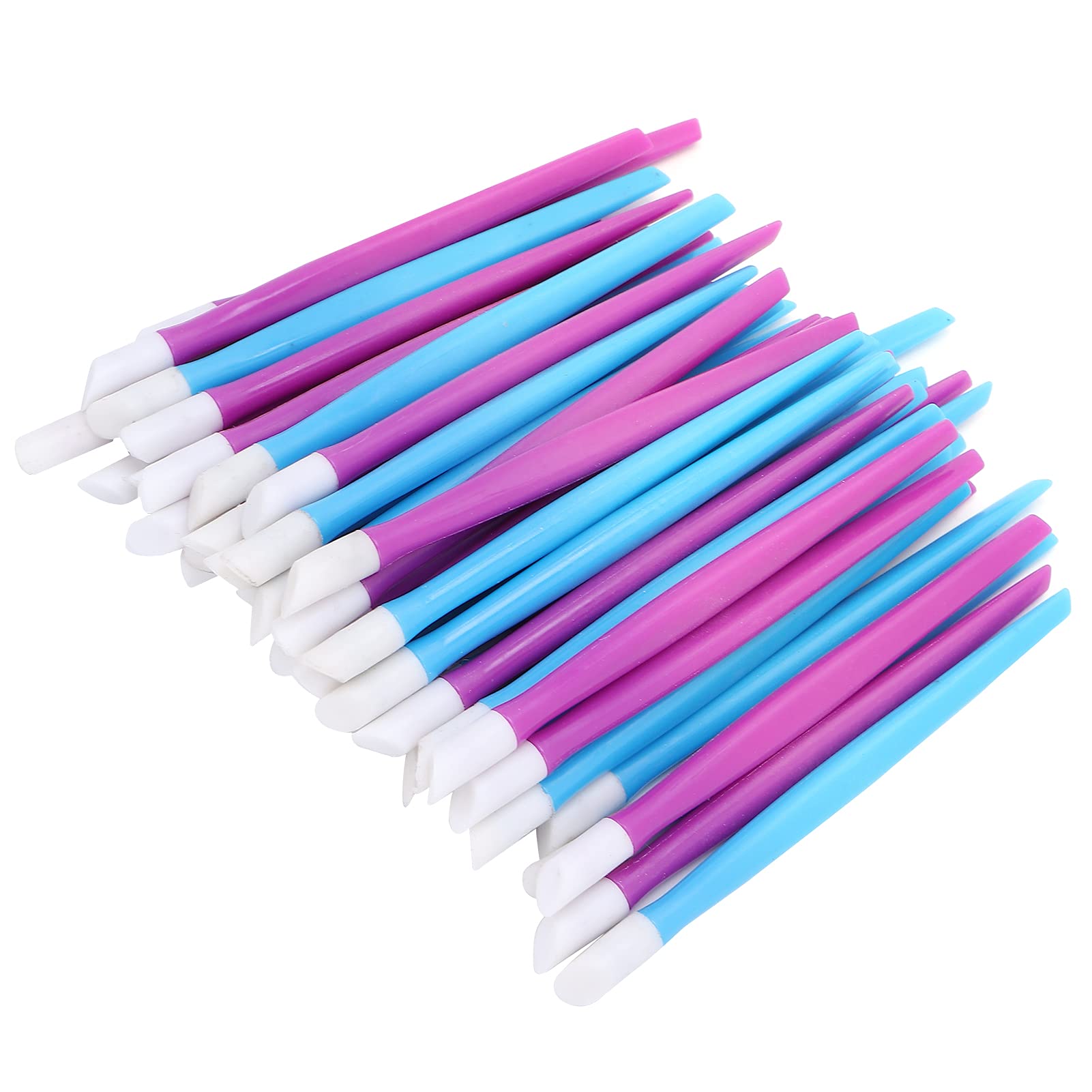 50pcs Professional Cuticle Pusher Set with Plastic Handle & Rubber Tips - Nail Care Tool for Manicure, Pedicure & Nail Art - Perfect for Salon, Home Use & DIY Nail Care (Great Gift for Men & Women)