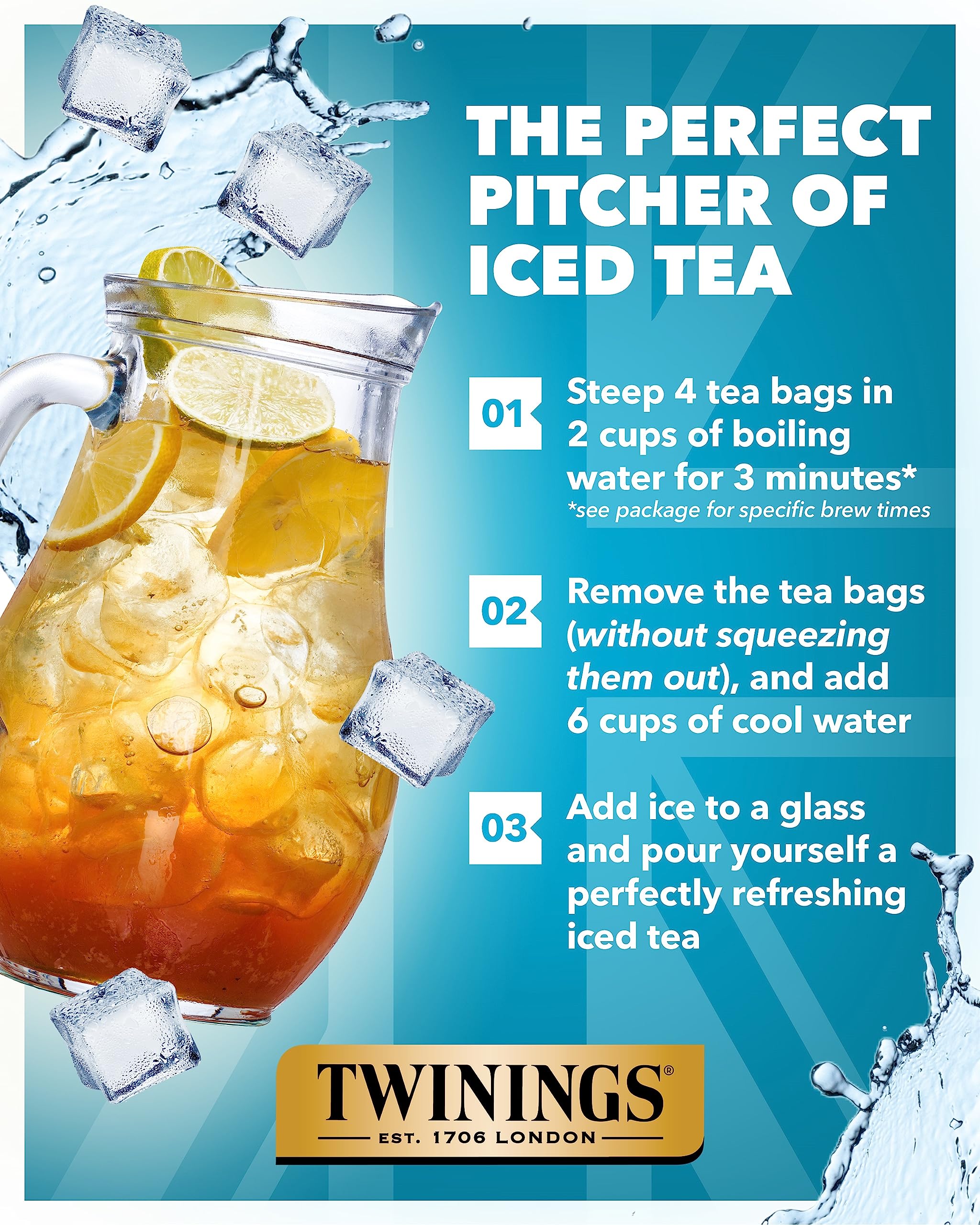 Twinings Pure Peppermint Herbal Tea Bags - 60 Tea Bags (3x20 Count) | Caffeine-Free, Natural Mint Flavor | Perfect for Relaxation, Digestion & Stress Relief