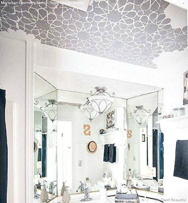 Moroccan Geometric Stencil Set for DIY Wall Art, Home Decor, and Craft Projects | Reusable Painting Template for Walls, Furniture, and Fabric