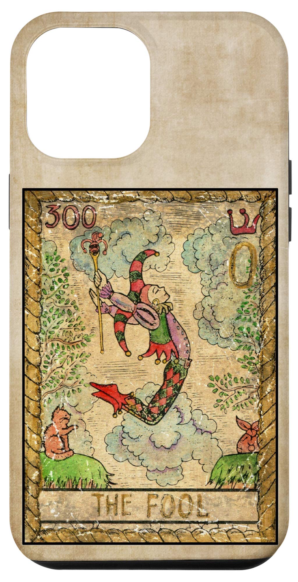 iPhone 12 Pro Max Gothic Tarot Case - The Fool Card Design | Wicca Pagan Phone Cover for Protection & Magic | Perfect for Goth Aesthetic, Witchcraft & Spiritual Practices