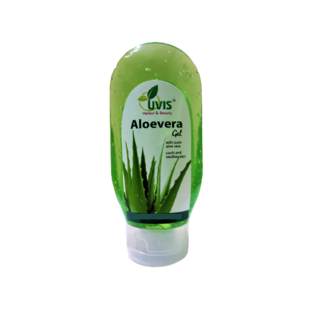 UVIS Pure Natural Aloe Vera Gel - Moisturizing Face & Hair Growth Gel for Men & Women | Deep Cleansing, Skin Glow, Daily Care | 225g | Ideal for Sunburn Relief, Acne Treatment & Scalp Hydration