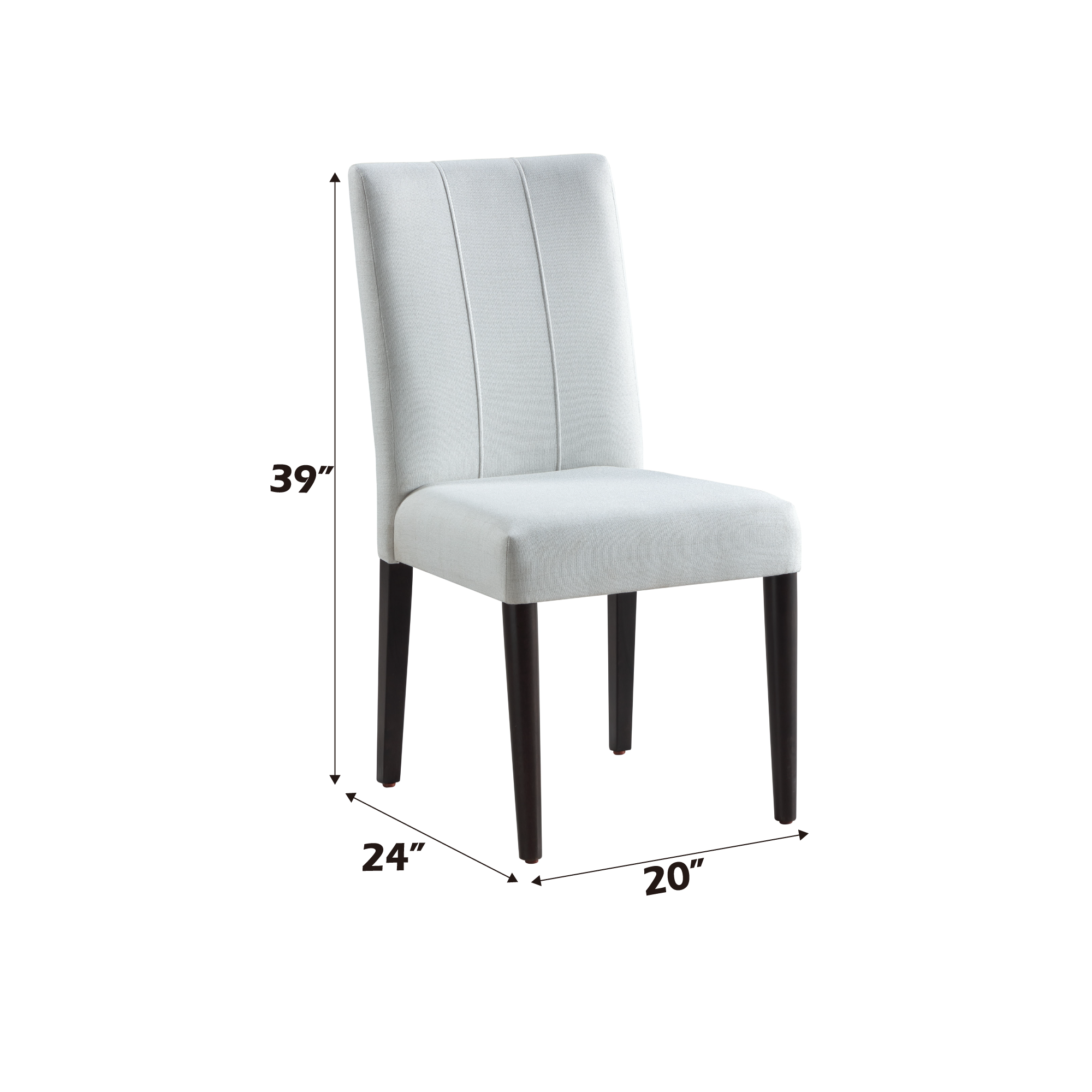 Carena White Finish Side Chairs (Set of 2) - Modern Dining Room Chairs for Kitchen, Breakfast Nook, or Office - Comfortable & Stylish Seating Solution