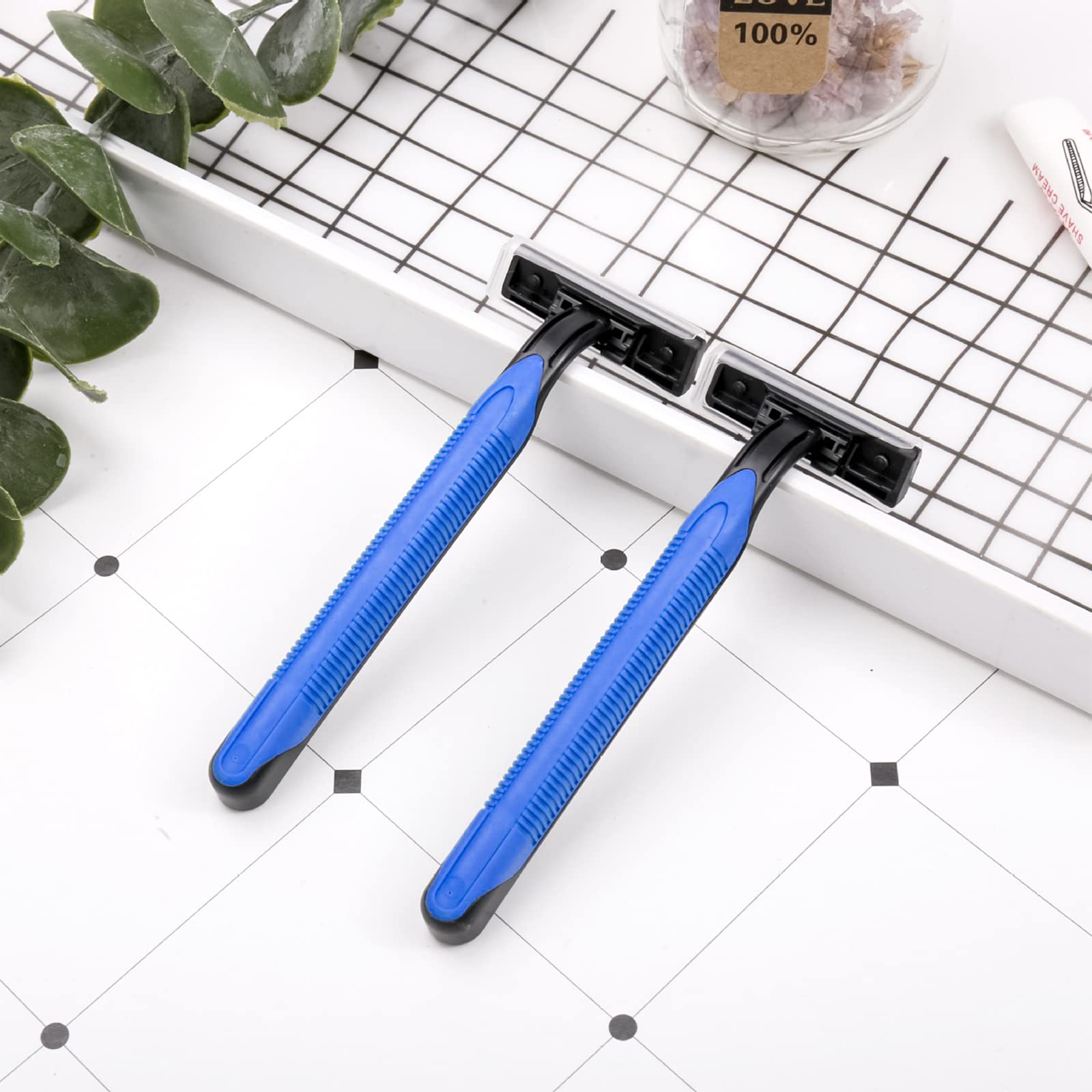 **Bulk Disposable Razors with Blade Caps - 60 Individually Packaged Razors for Hotels, Shelters, Nursing Homes & Charities | Perfect for Travel, Hygiene Kits & Emergency Supplies**