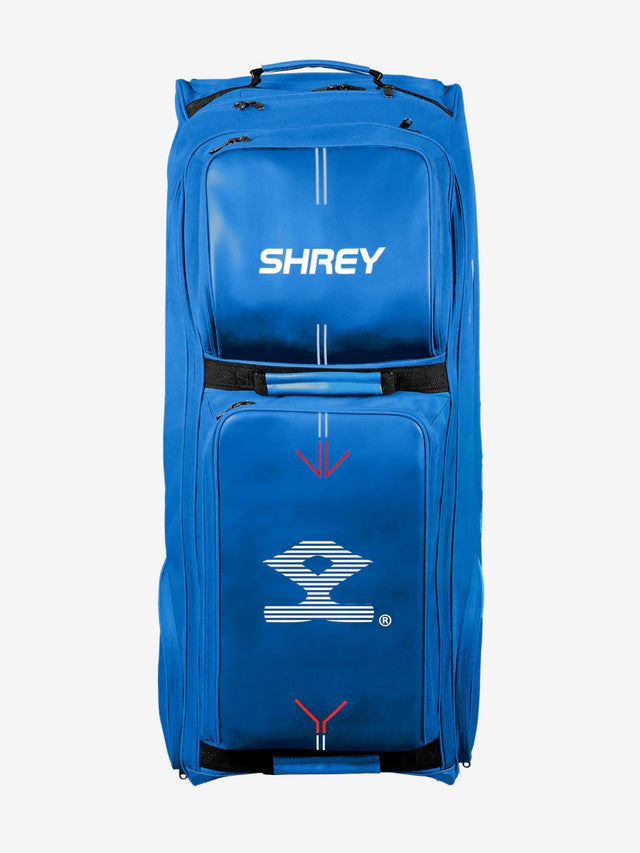 Shrey Meta 150 Wheelie Cricket Bag - Durable Rolling Cricket Equipment Bag with Wheels for Easy Transport | Perfect for Cricket Matches, Practice & Travel - Steel Blue