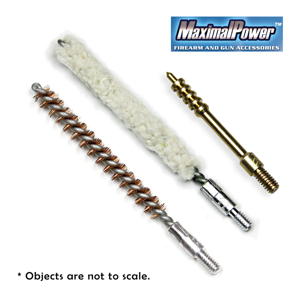Premium Bore Cleaning Jag Set - Bronze & Mop Brushes with Patch Holder for 8-22 Thread | Gun Barrel Maintenance Kit for Rifles & Pistols | Perfect for Hunting, Shooting Range & Firearm Cleaning
