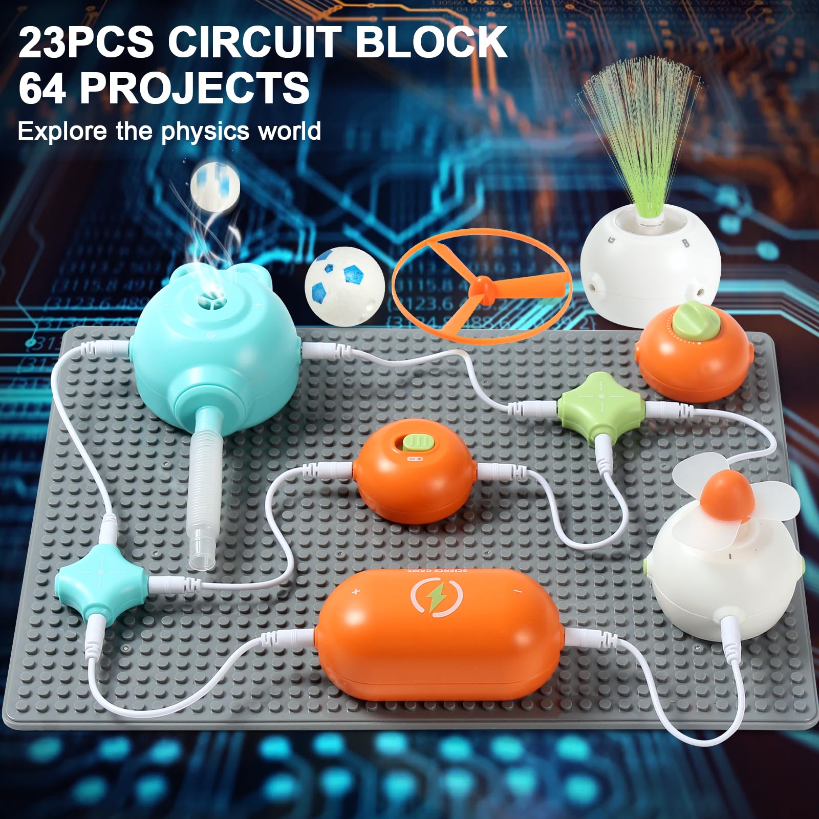 STEM Learning Circuit Kits for Kids Ages 3+ | DIY Electronics Exploration Kit with 64 Projects | Physics Science Educational Toys for Boys & Girls | Perfect for Classroom STEM Activities & Home Learning Fun