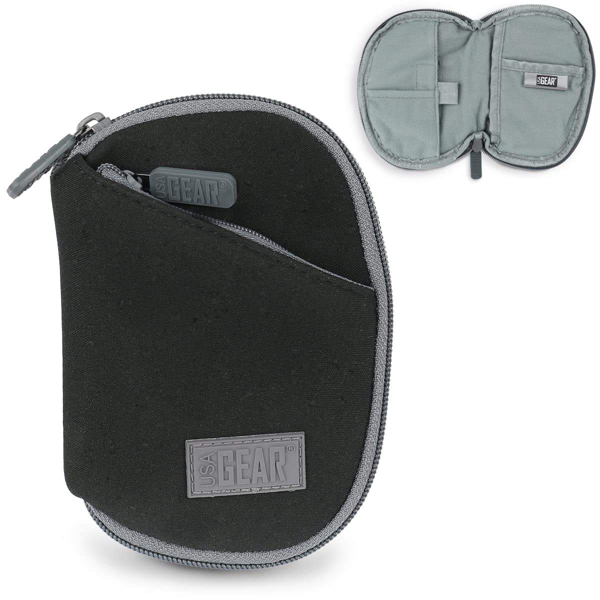 USA Gear Portable Charger Case - Soft Neoprene Power Bank Holder with Belt Loop & Wrist Strap - Compatible with INIU, Anker PowerCore, Apple MagSafe - Perfect for Travel, Hiking, and Outdoor Activities
