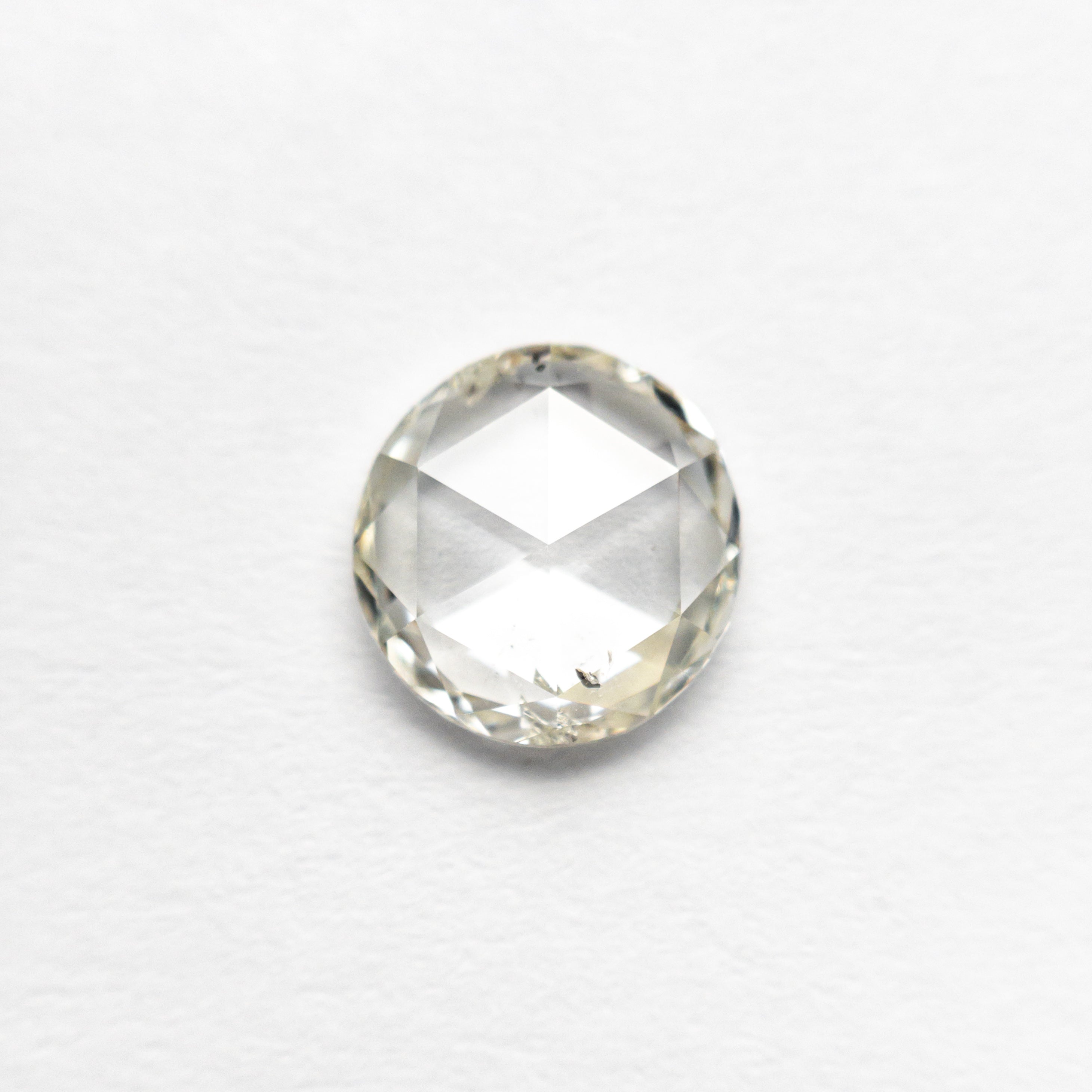0.91ct Round Rose Cut Diamond (6.72x6.53x2.07mm) - I1 Clarity, K Color - Perfect for Engagement Rings & Fine Jewelry